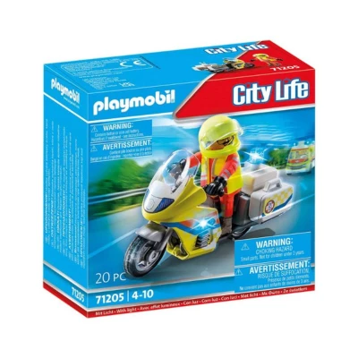 Playmobil Rescue Motorcycle with Flashing Light