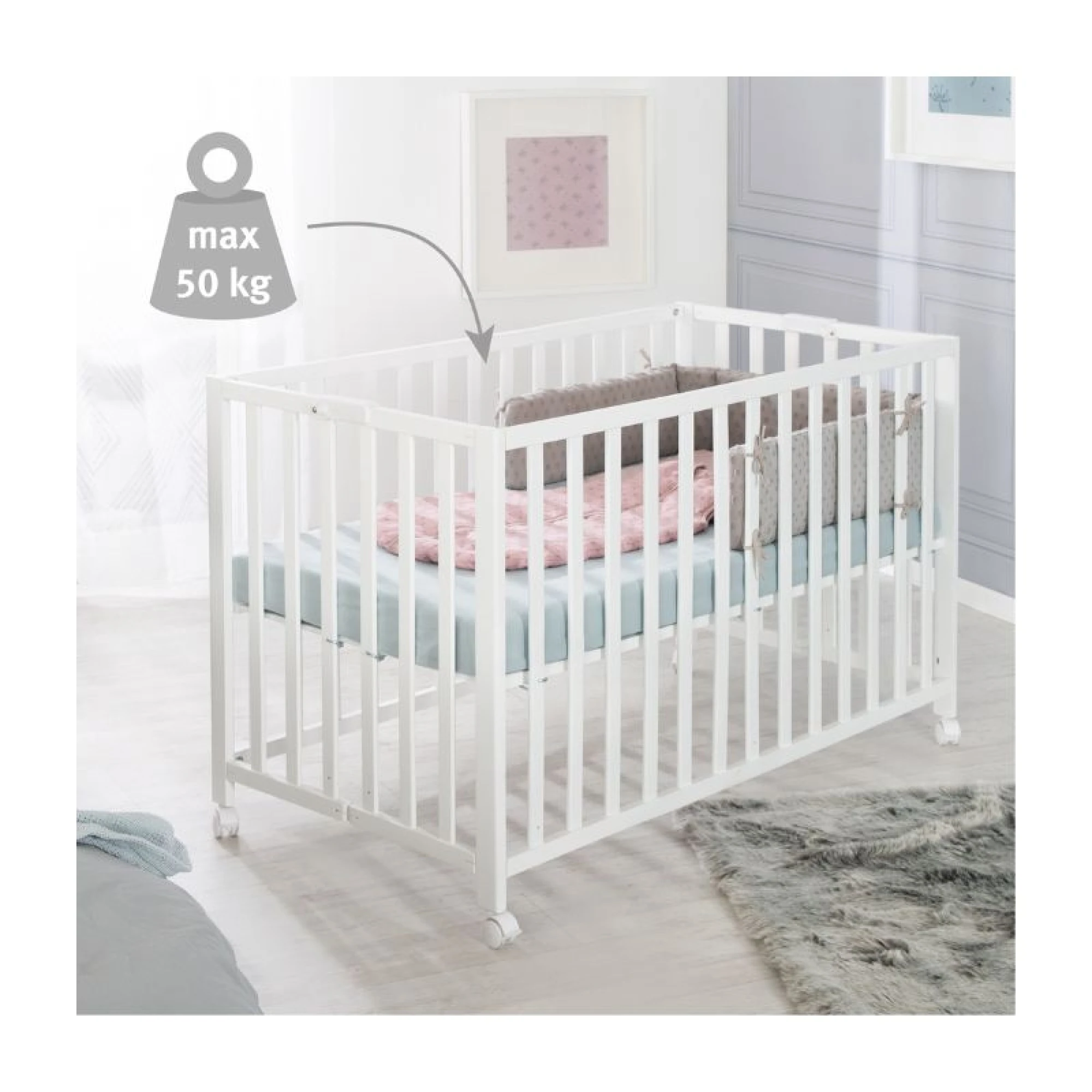 Italbaby ''Foldy'' Foldable Cot White
