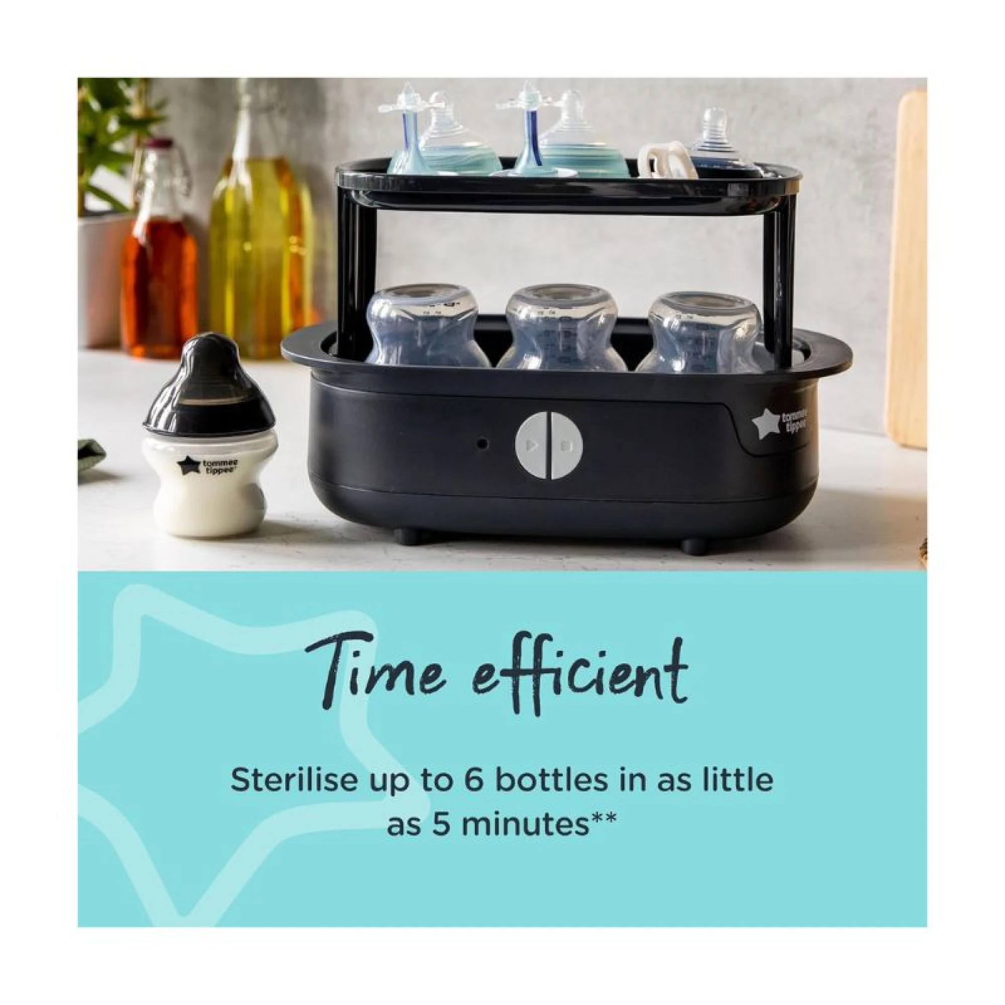 Tomme Tippee Electric Steriliser super steam - Black