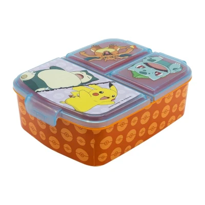 Pokemon Lunch Box with 3 Compartments for Kids