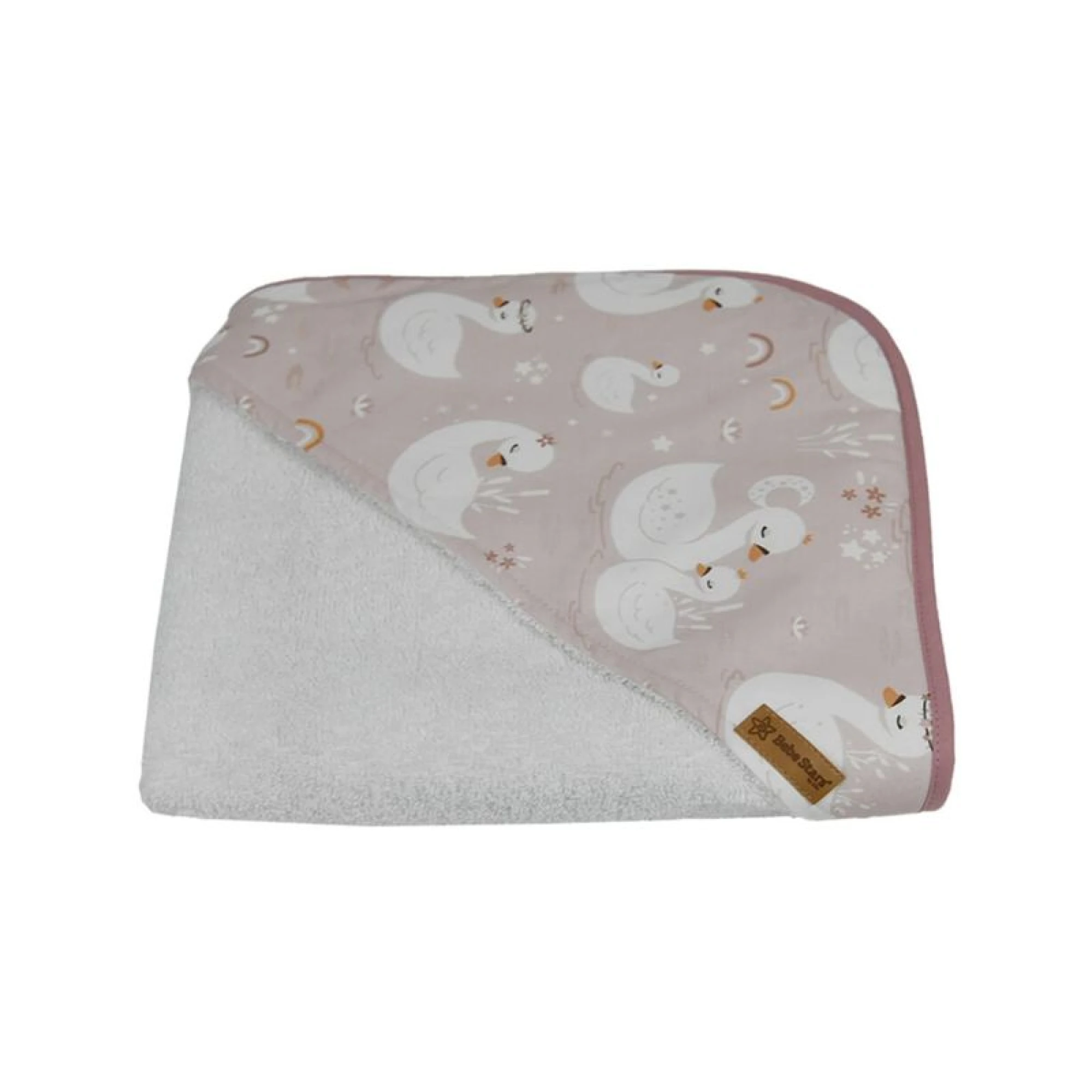 Bebe Stars Bath Robe with Hood , Swan