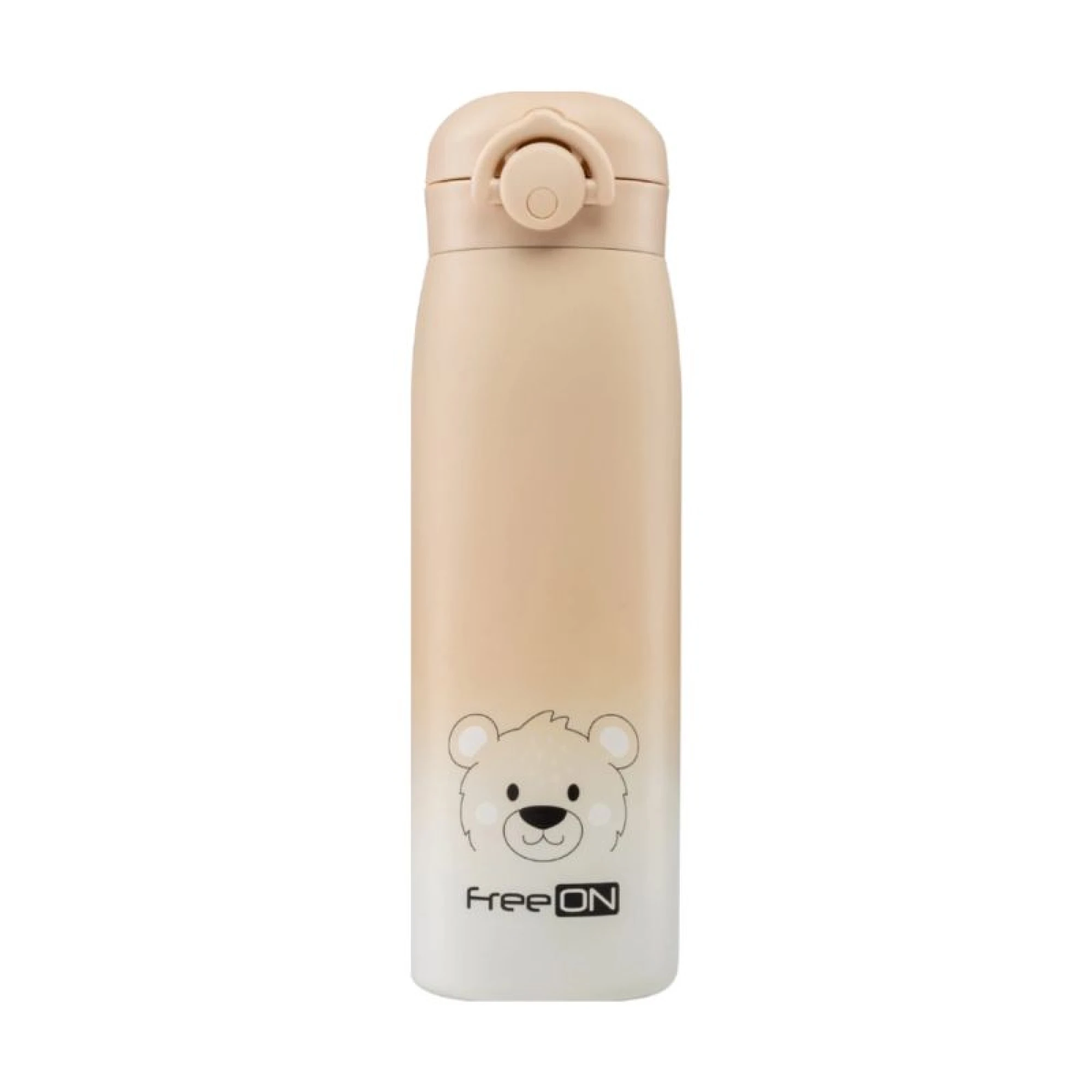 FreeOn Thermos Bottle 480ml Bear Beige