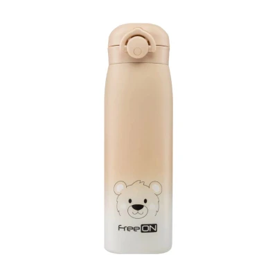 FreeOn Thermos Bottle 480ml Bear Beige