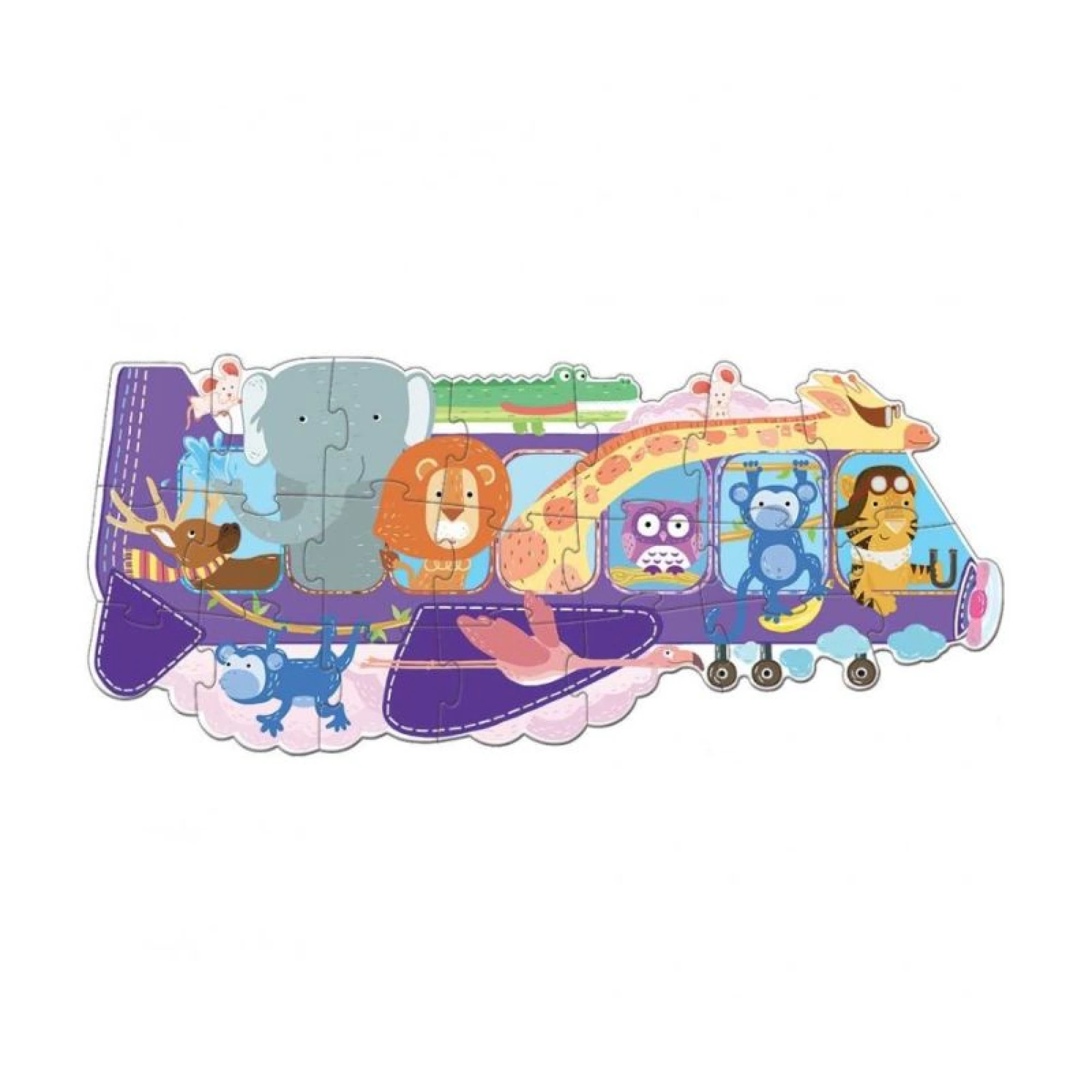 Travel Puzzle. Animals on a Plane