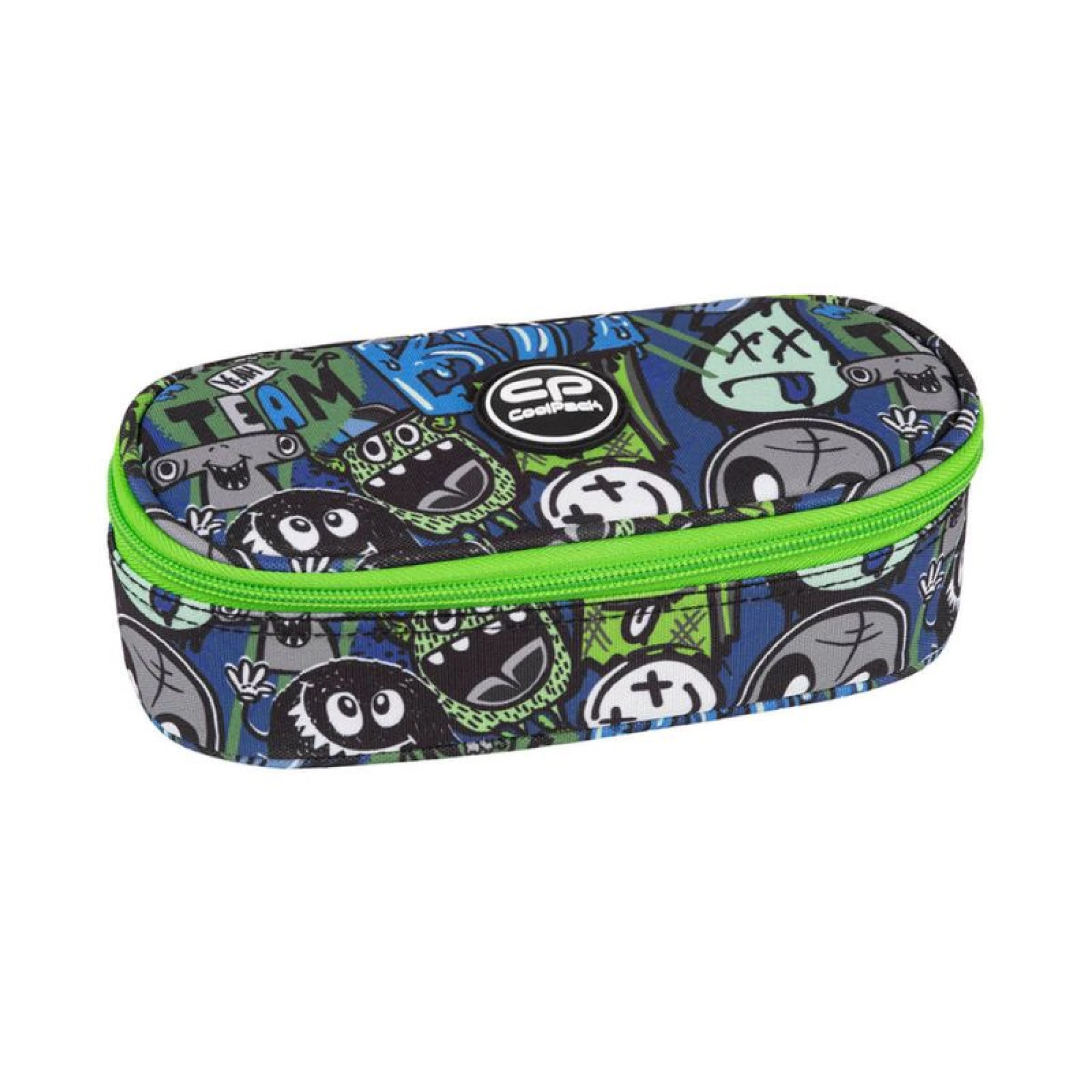 Pencil case CoolPack Campus Camo Mesh Yellow