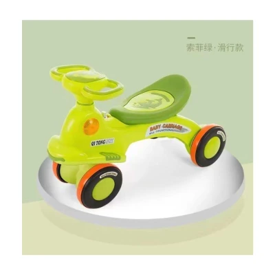 Kids Ride-On Baby Carriage - Green