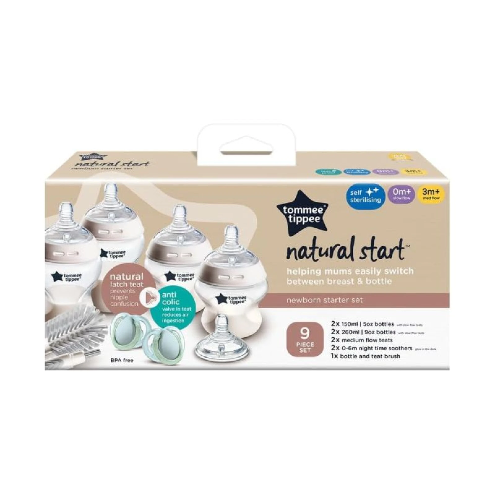 Tommee Tippee Natural Start New Born 9 Piece Start Set