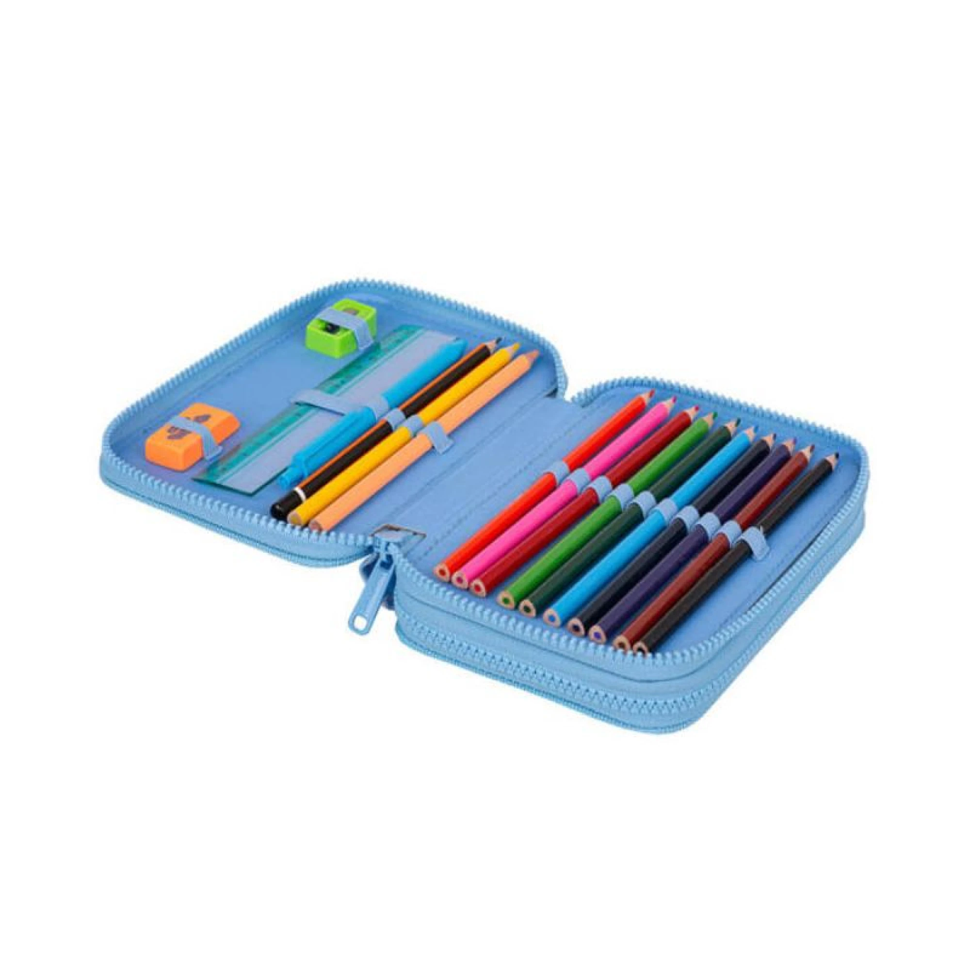 Double school pencil case with equipment CoolPack Jumper 2 Daisy Sun
