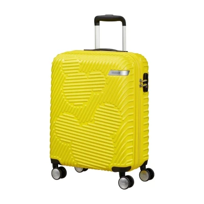 Travel Bag American Tourister Mickey Clouds Spinner S Expandable Carry-on 55 cm - Electric Yellow