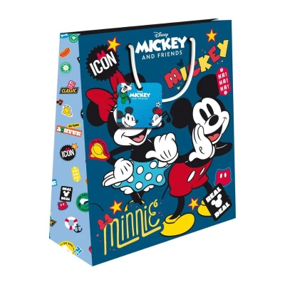 Paper Gift Bag 18x11x23 cm Mickey/Minnie 2Designs