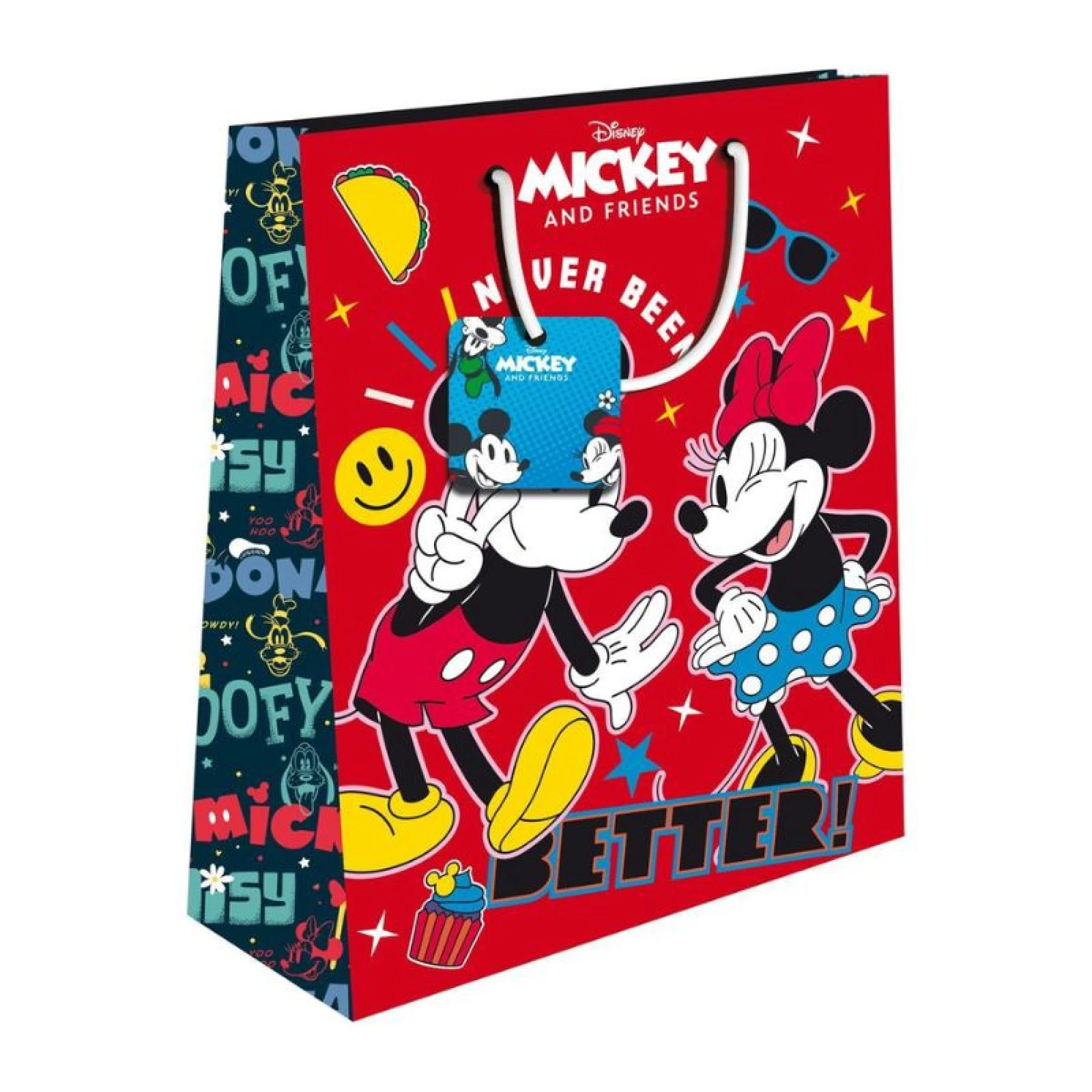 Paper Gift Bag 18x11x23 cm Mickey/Minnie 2Designs