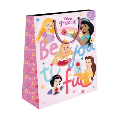 Paper Gift Bag 26x12x32 cm Princess with Glitter 2Designs