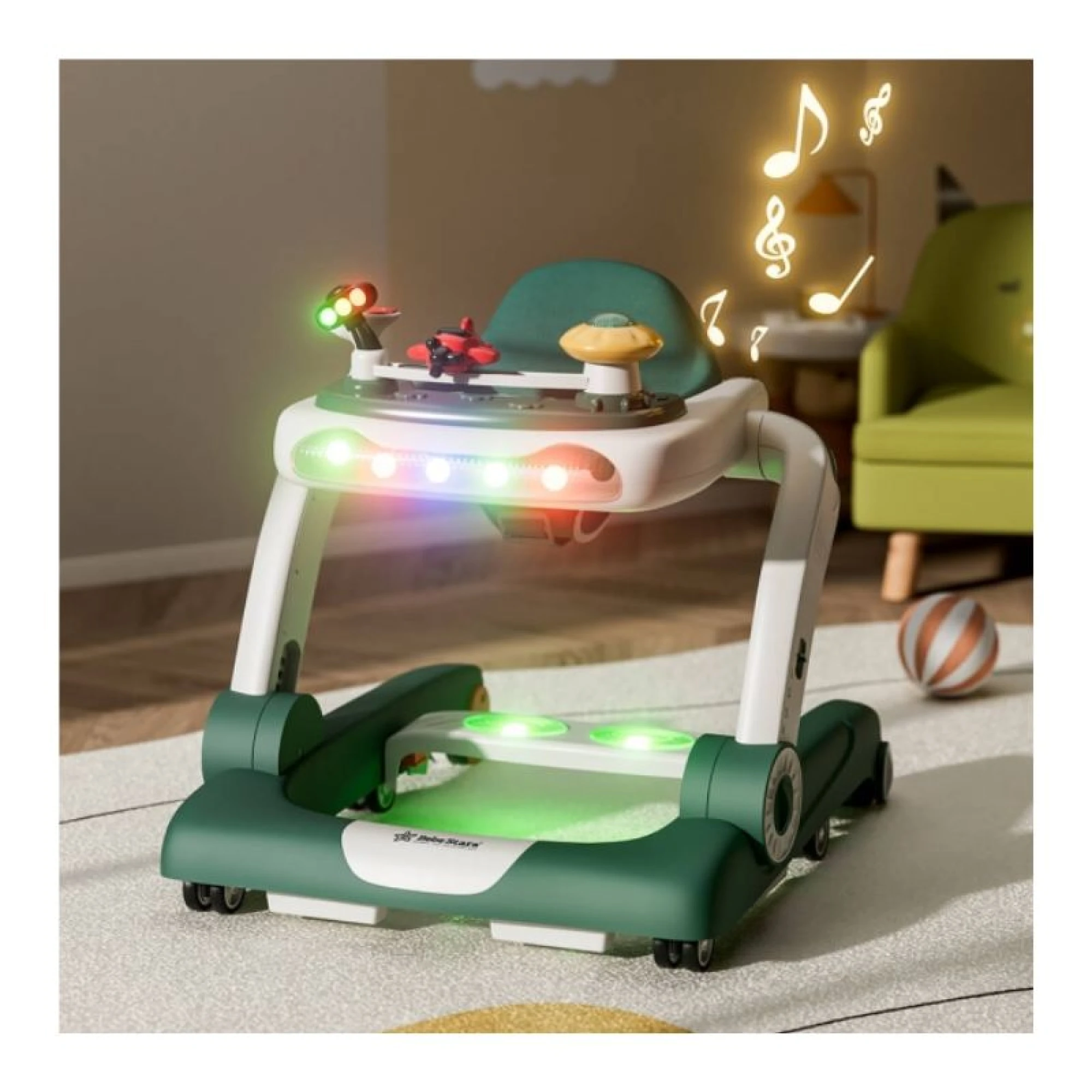 Bebe Stars Baby Walker Airplane 3in1 Pine