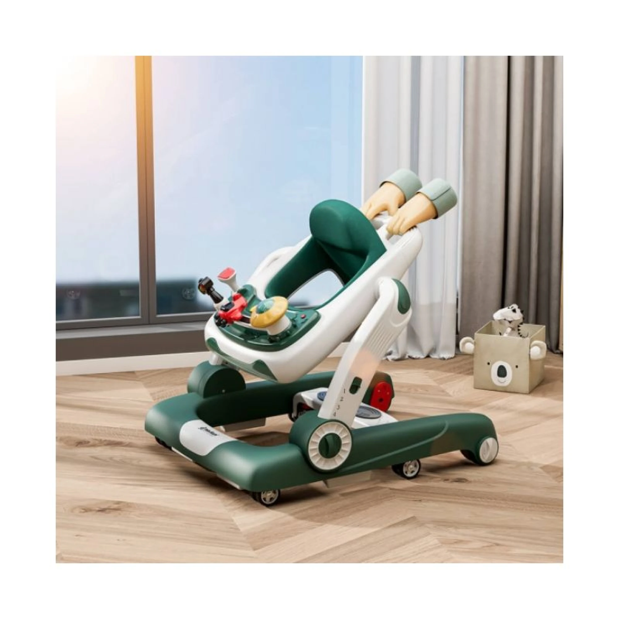 Bebe Stars Baby Walker Airplane 3in1 Pine