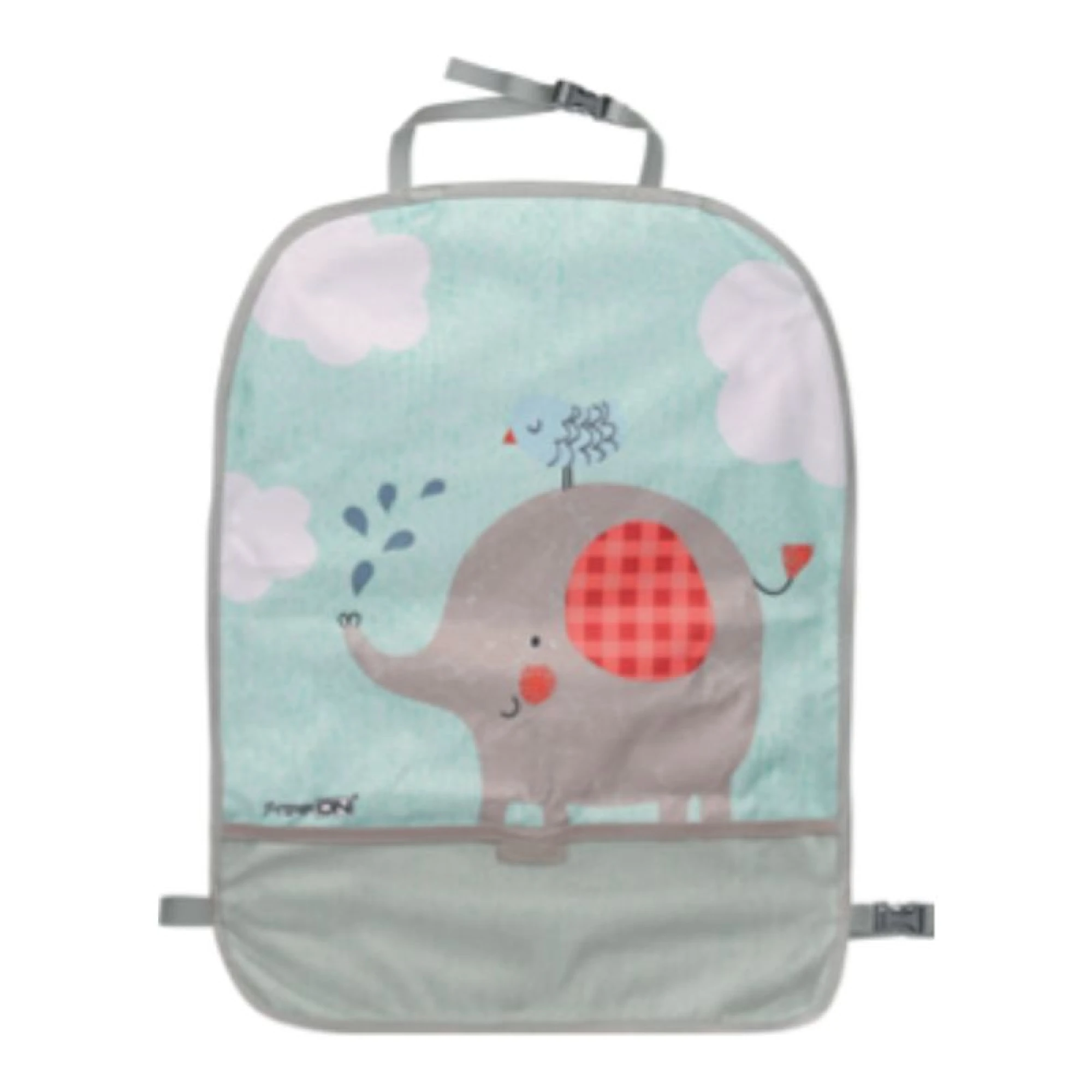 FreeOn Car Kick Mat With Mesh Pocket - Elephant