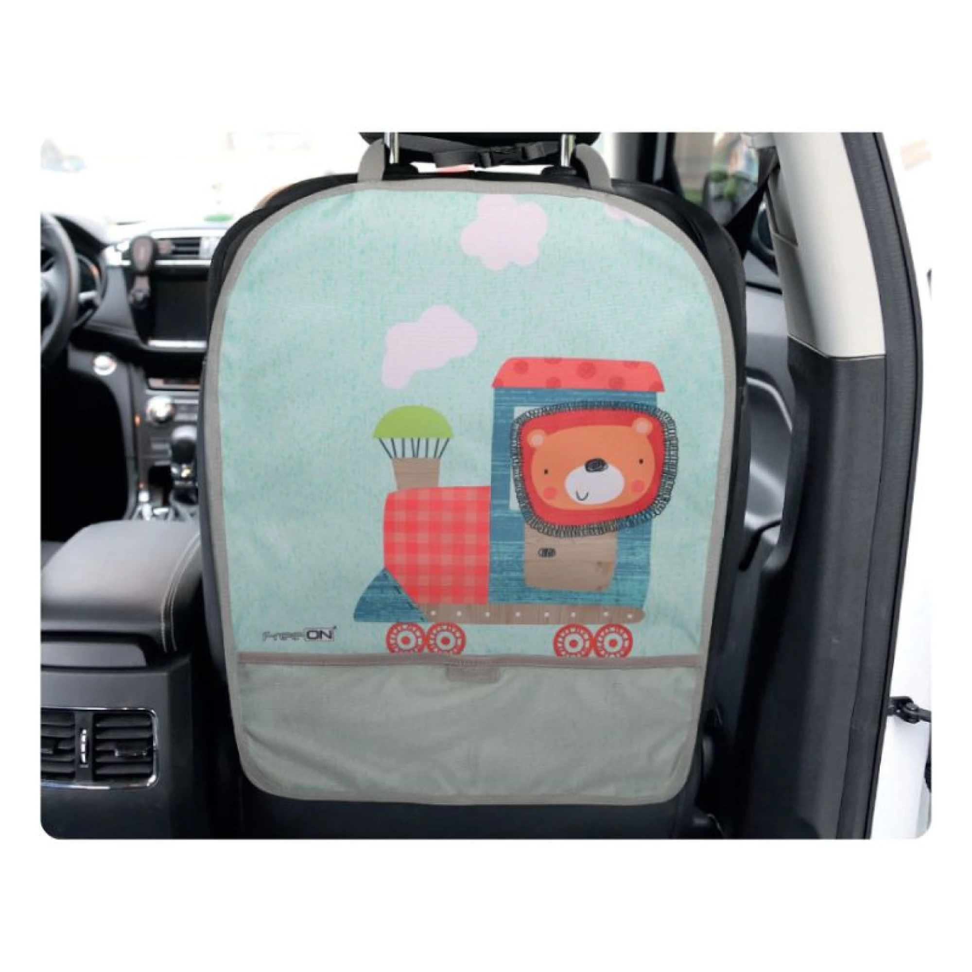 FreeOn Car Kick Mat with Mesh Pocket - Lion