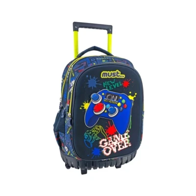 School Trolley Backpack Must Press Start 3 cases