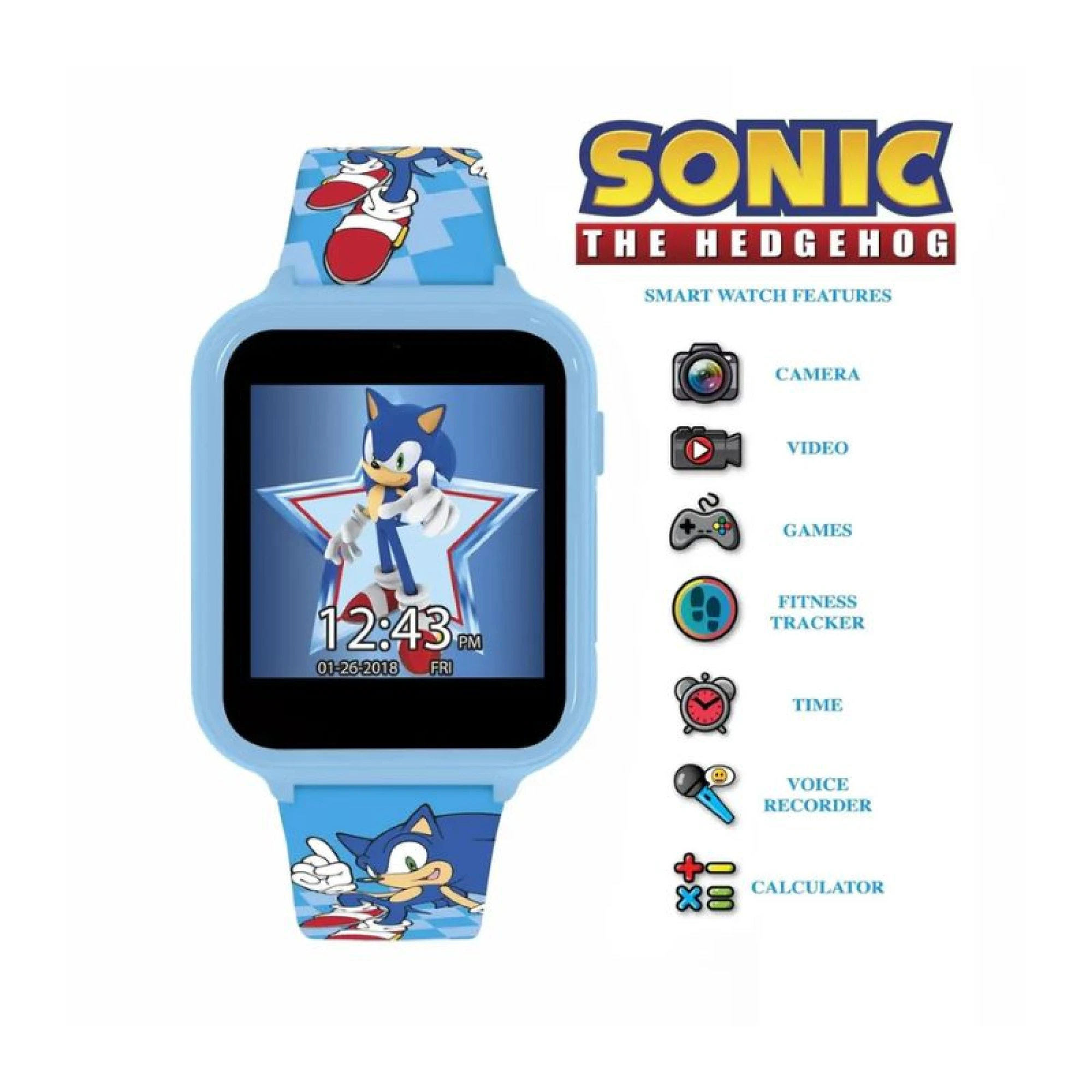 Sonic the Hedgehog Interactive Kids' Silicon Strap Watch