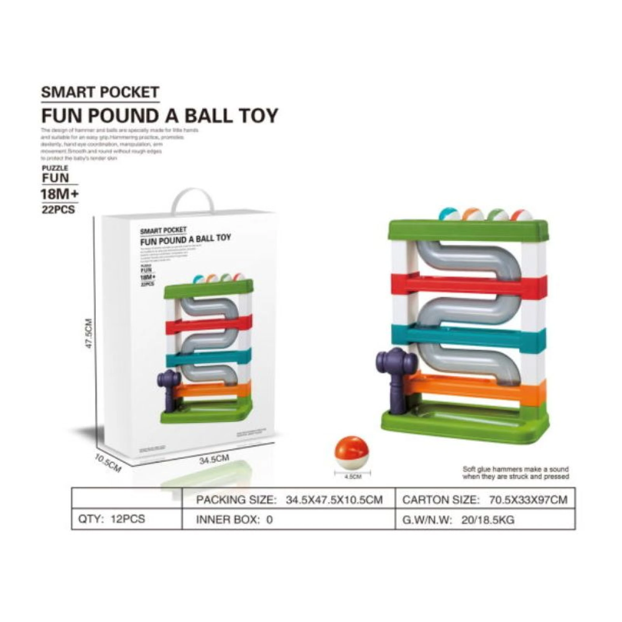 Smart Pocket Fun Pound a Ball Toy