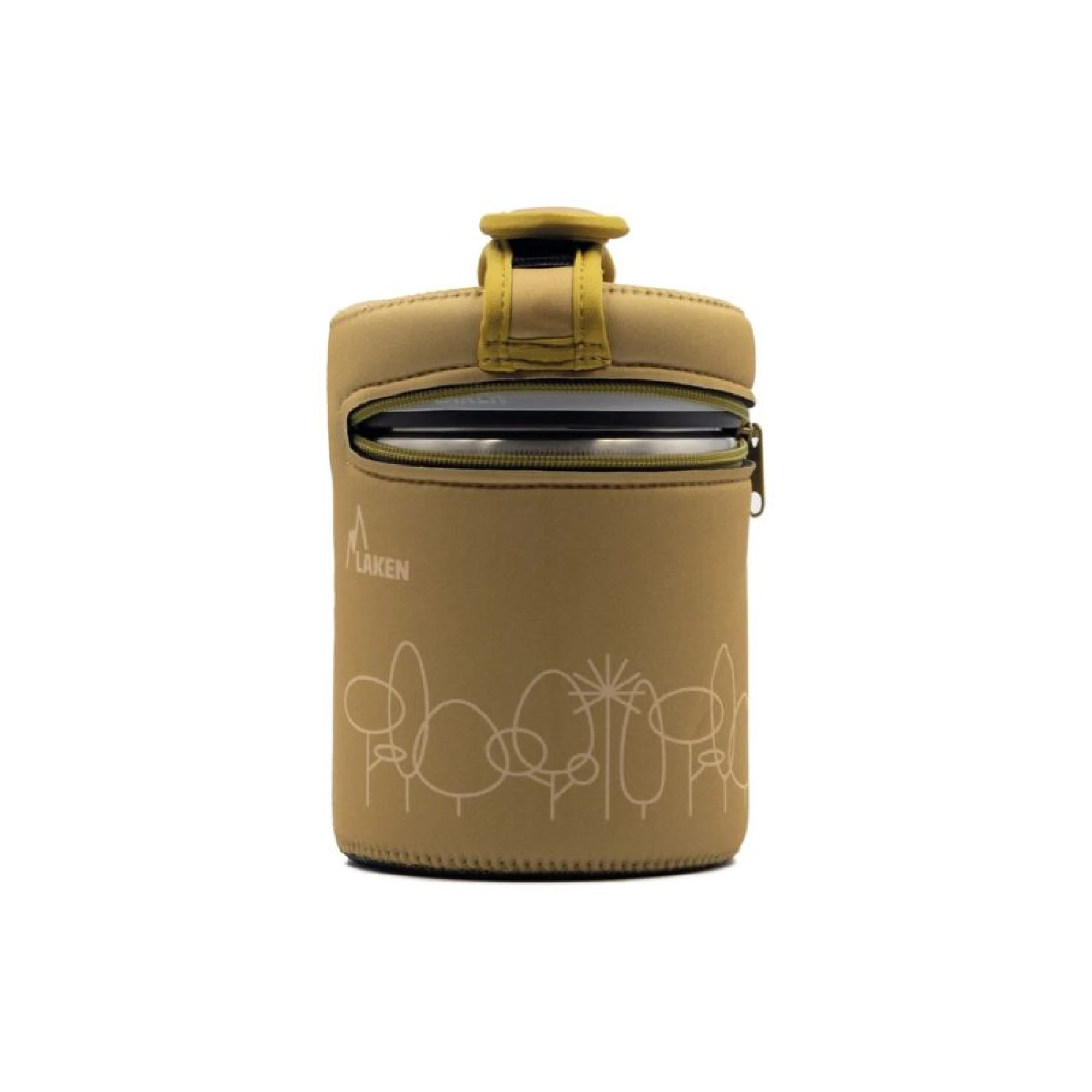 Laken Insulated Food Flask with 2 Containers 1L + Cover Forest