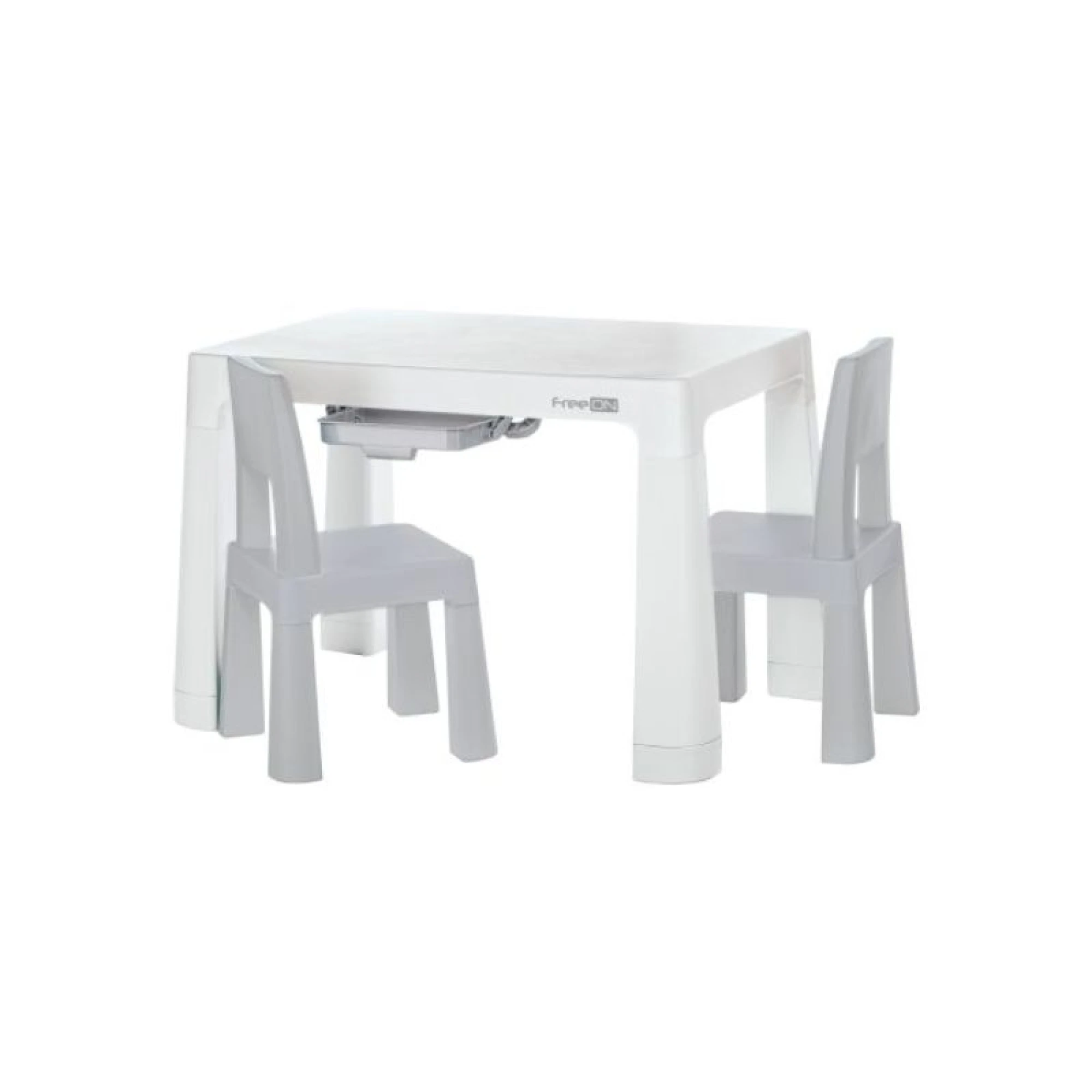 FreeOn Plastic kid table and chair set Neo, Grey