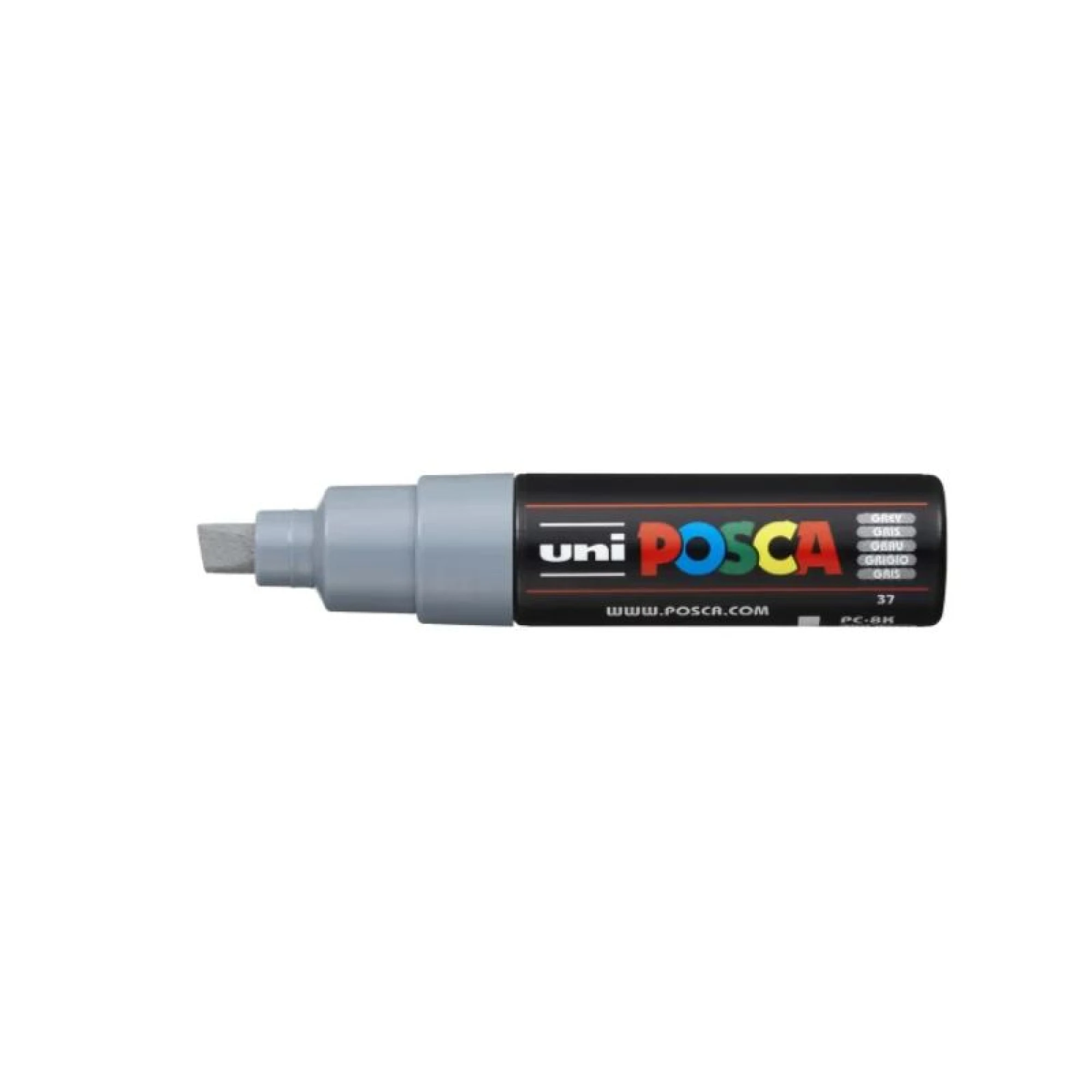 Uni Posca Paint Marker Bold Chisel Tip 8.0mm PC-8K Grey