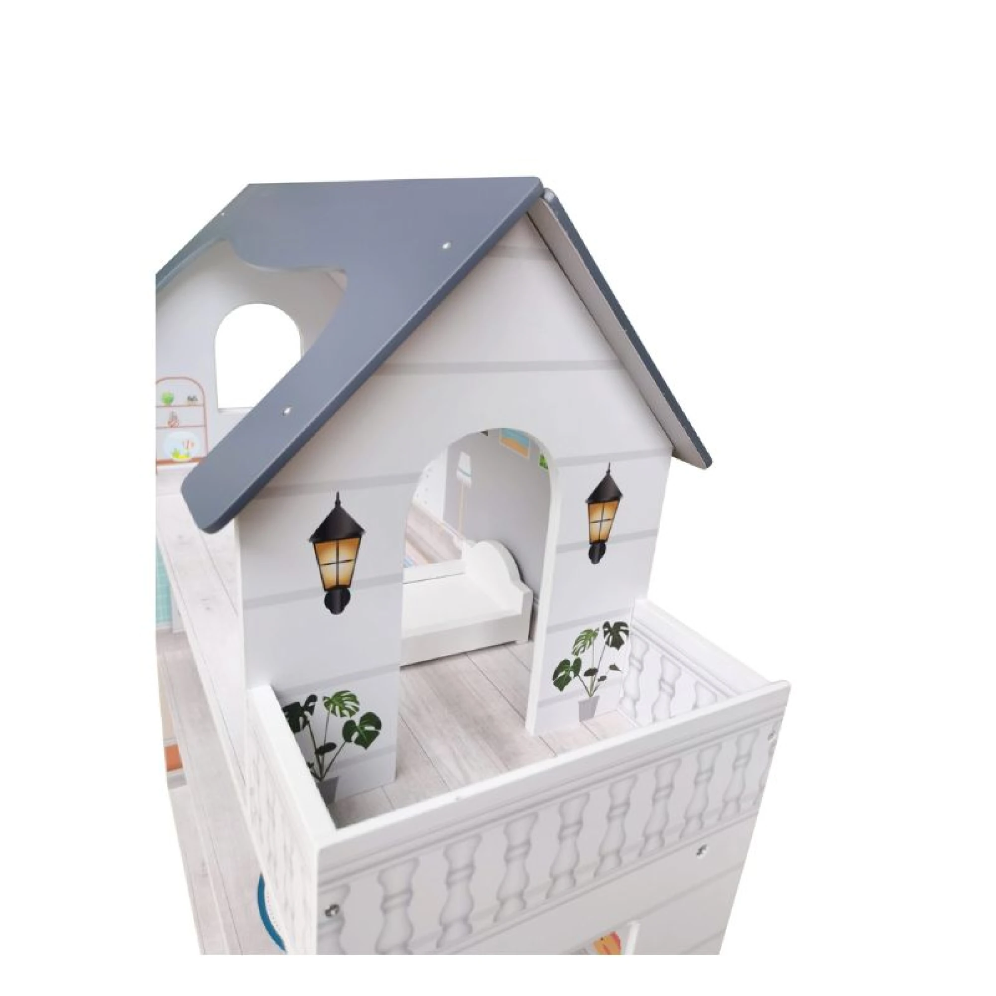 FreeOn Wooden toy house grey