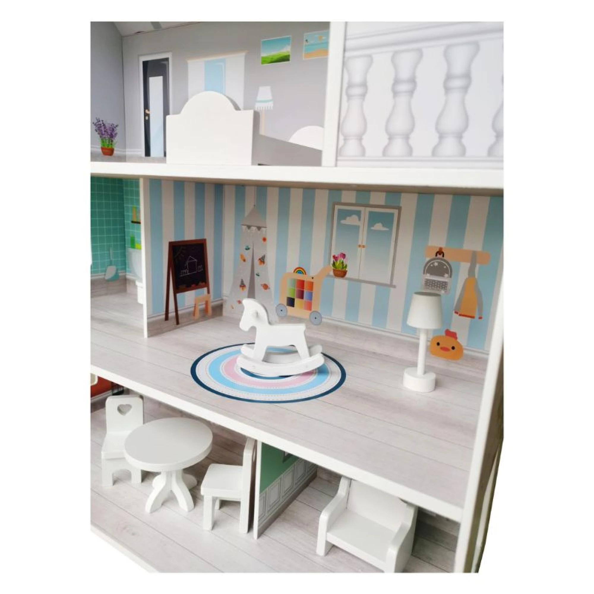 FreeOn Wooden toy house grey