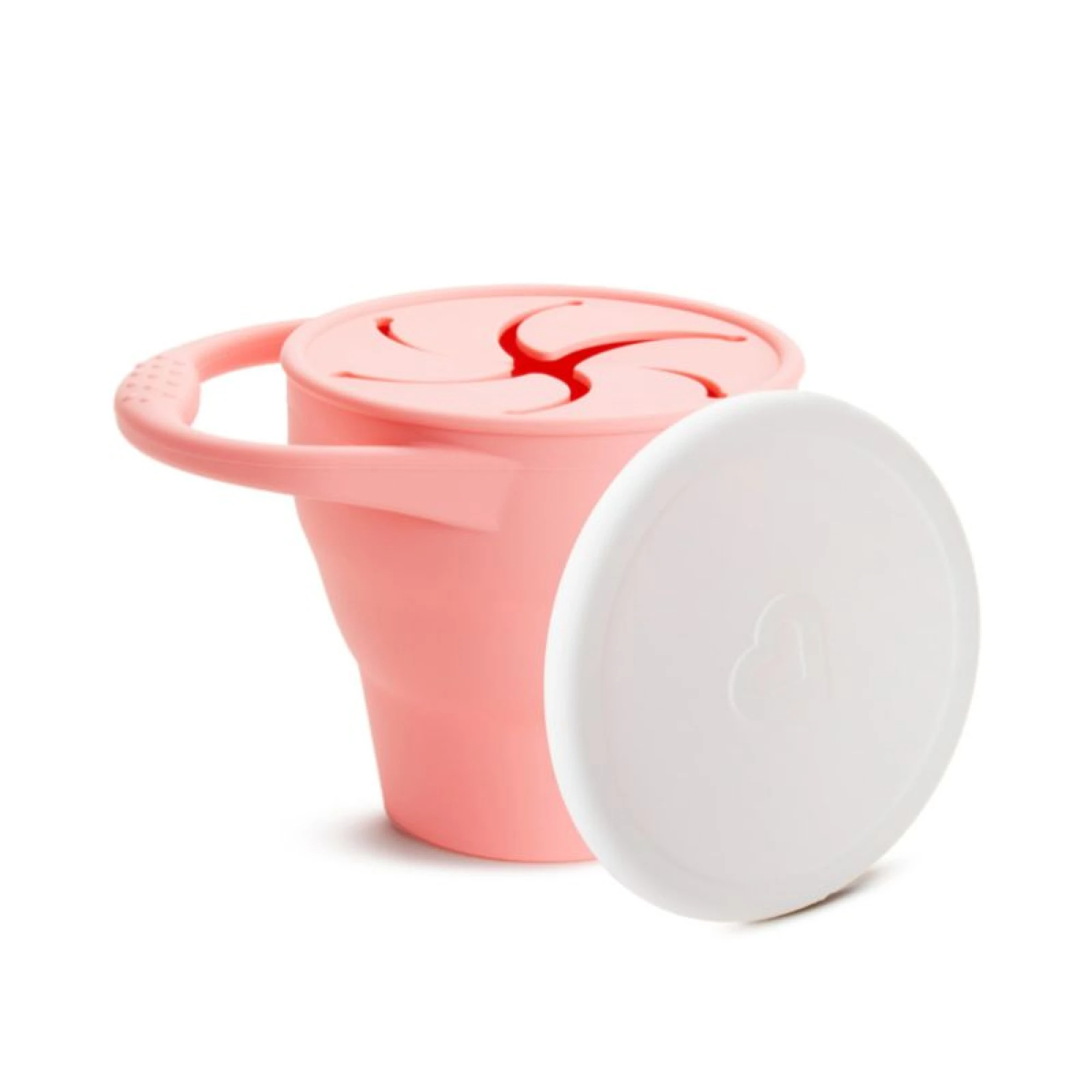 Munchkin C’est Silicone! Snack Catcher with Lid, Coral