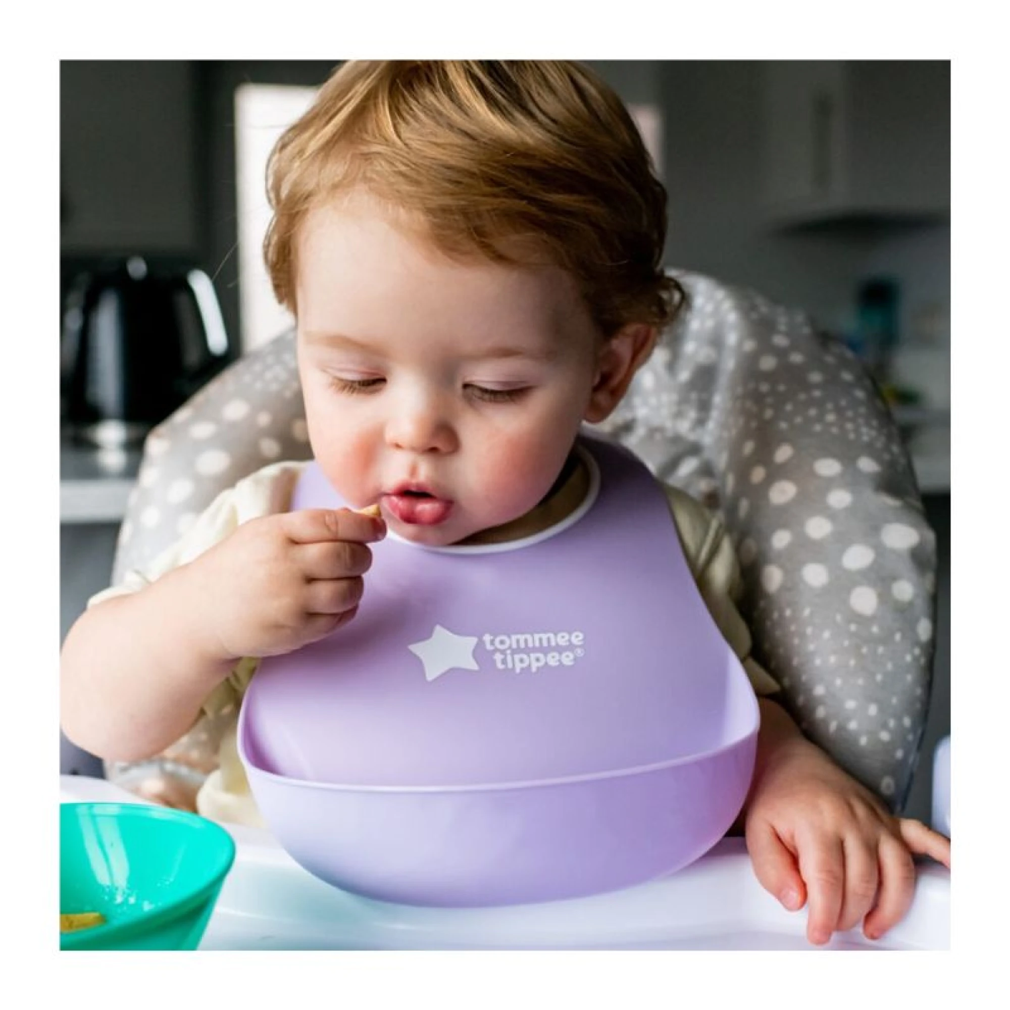 Tommee Tippee Essentials Comfi Neck Bib Purple