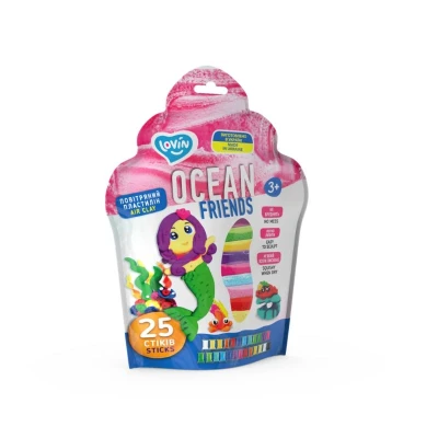 Modeling kit with air plasticine Air Clay TM Lovin - Ocean Friends