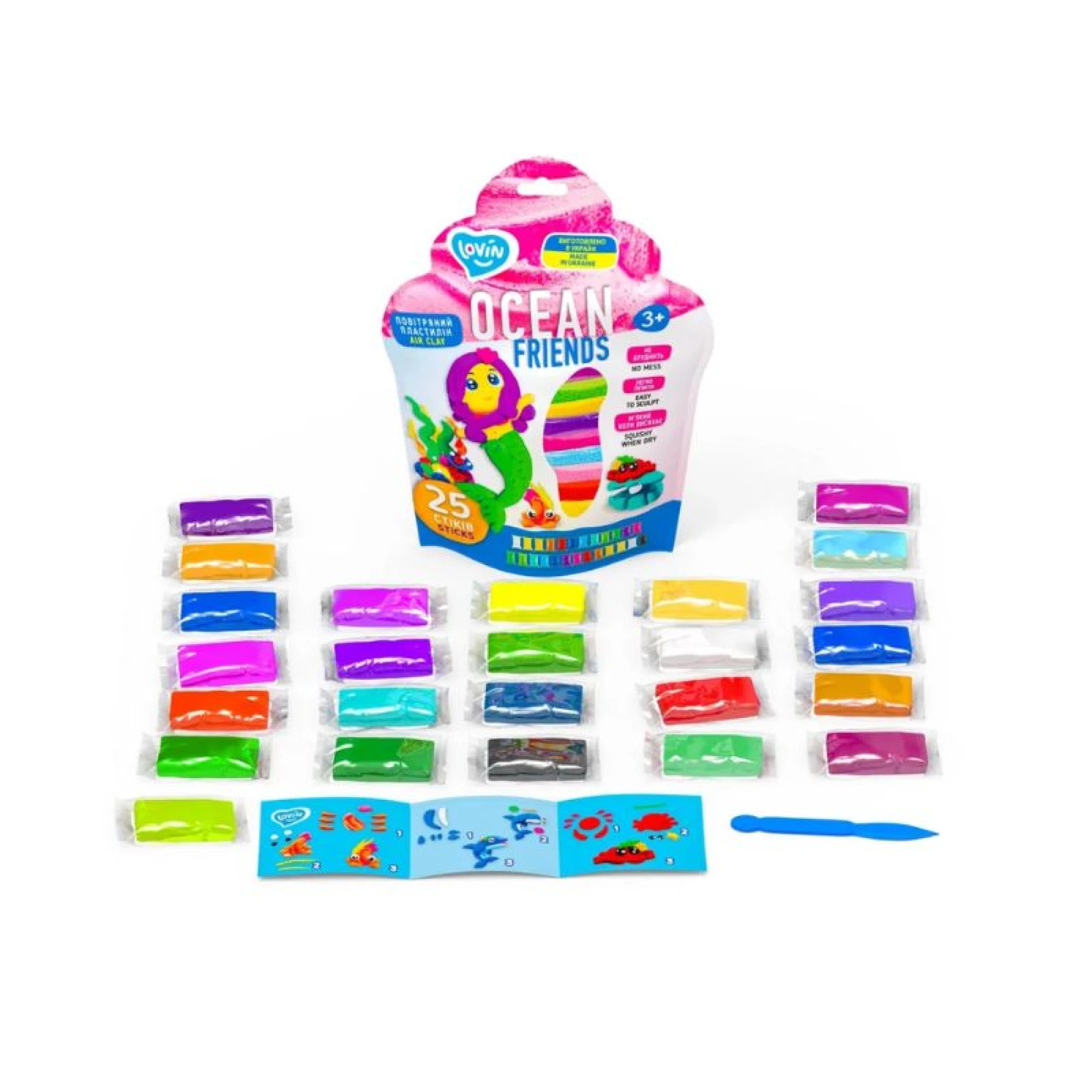 Modeling kit with air plasticine Air Clay TM Lovin - Ocean Friends
