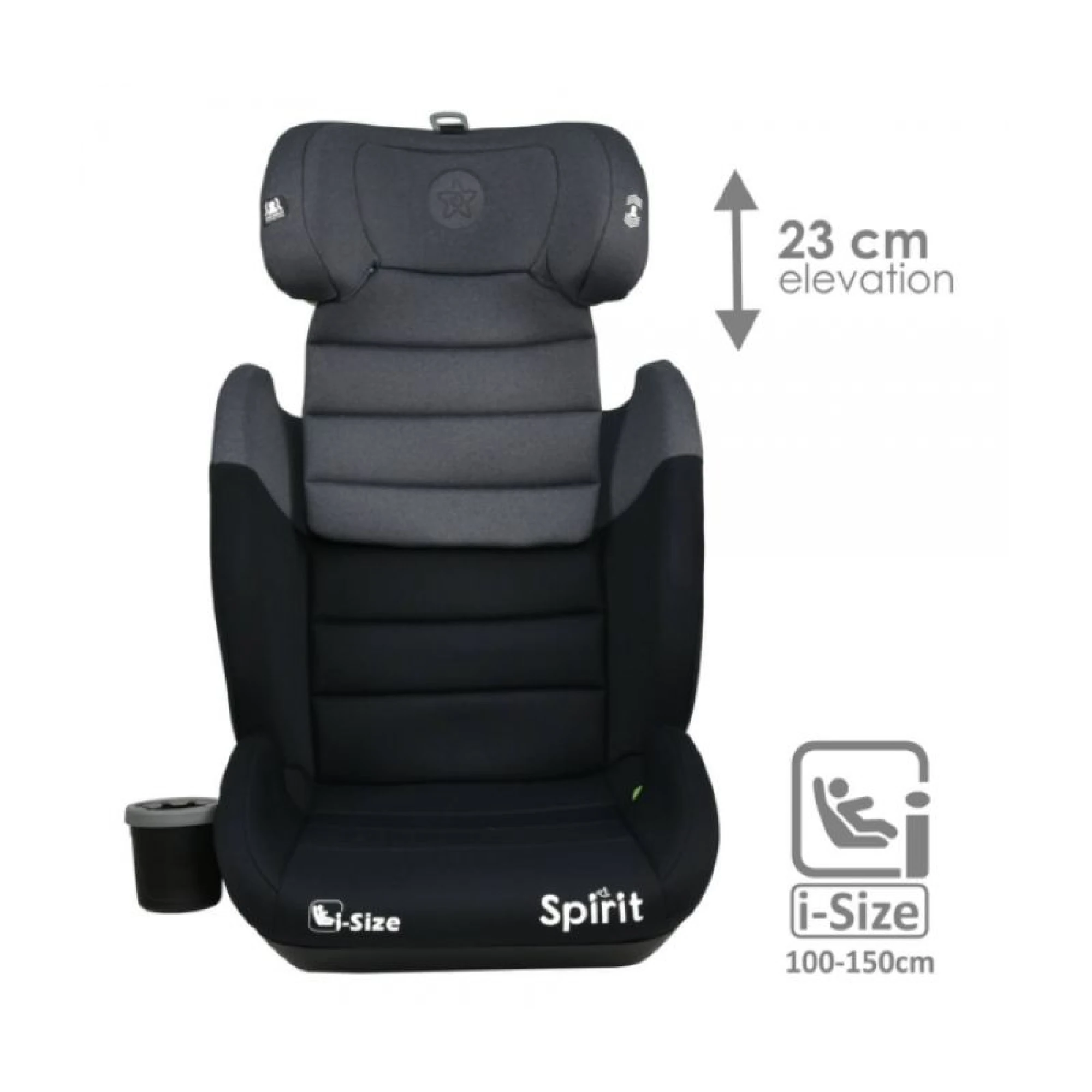 Bebe Stars Car Seat Spirit Isofix i-Size Steel Grey