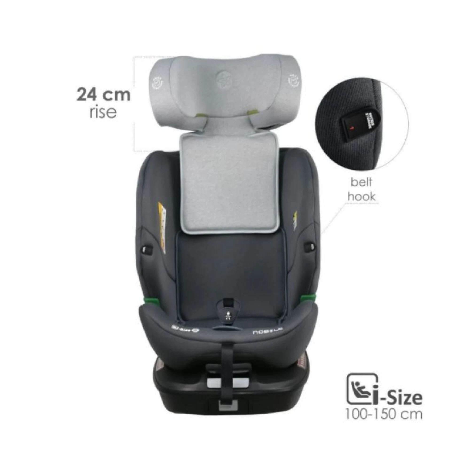 Bebe Stars Car Seat Nobile i-Size 360° Ice Grey