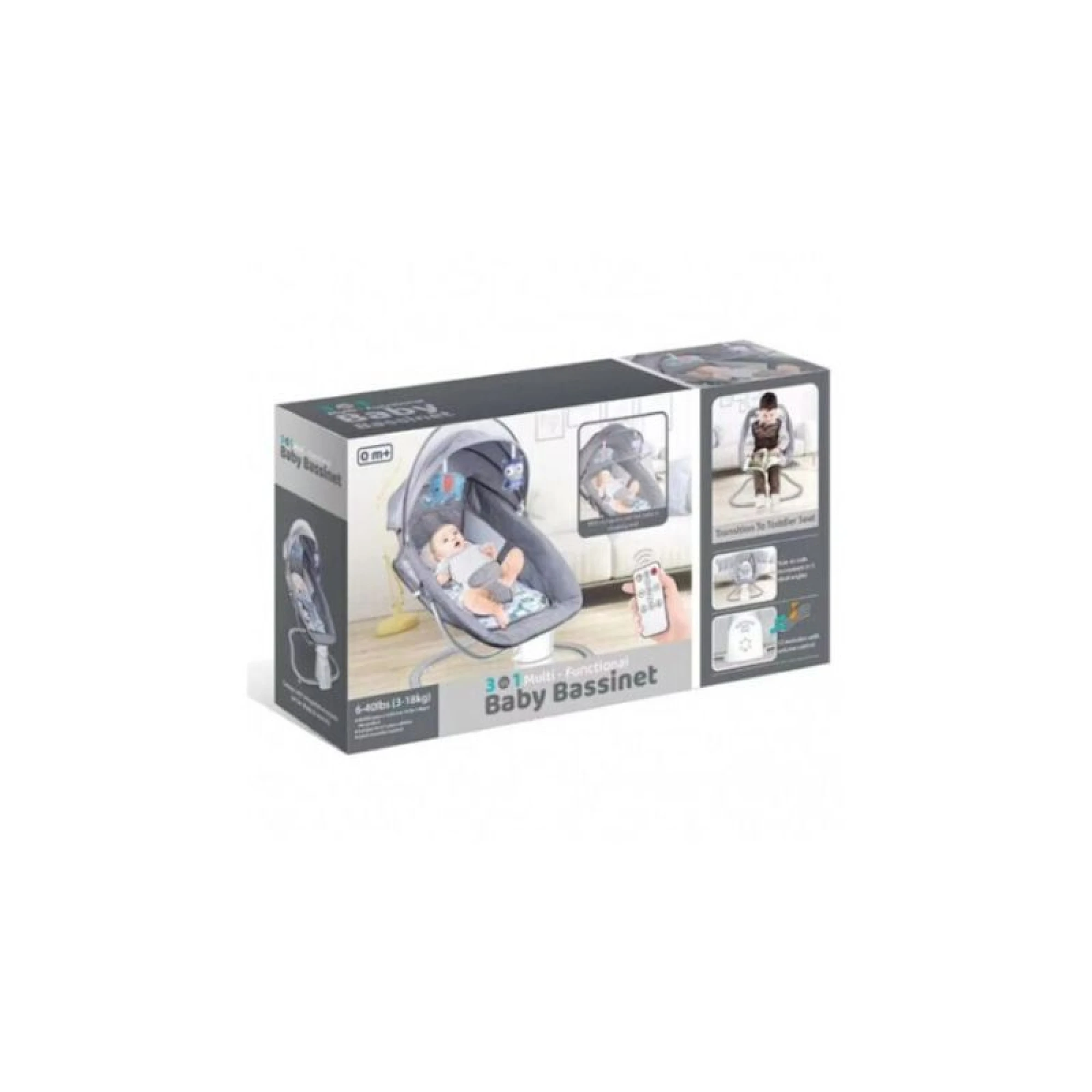 Lazarid Electric Baby Relax with Music Grey