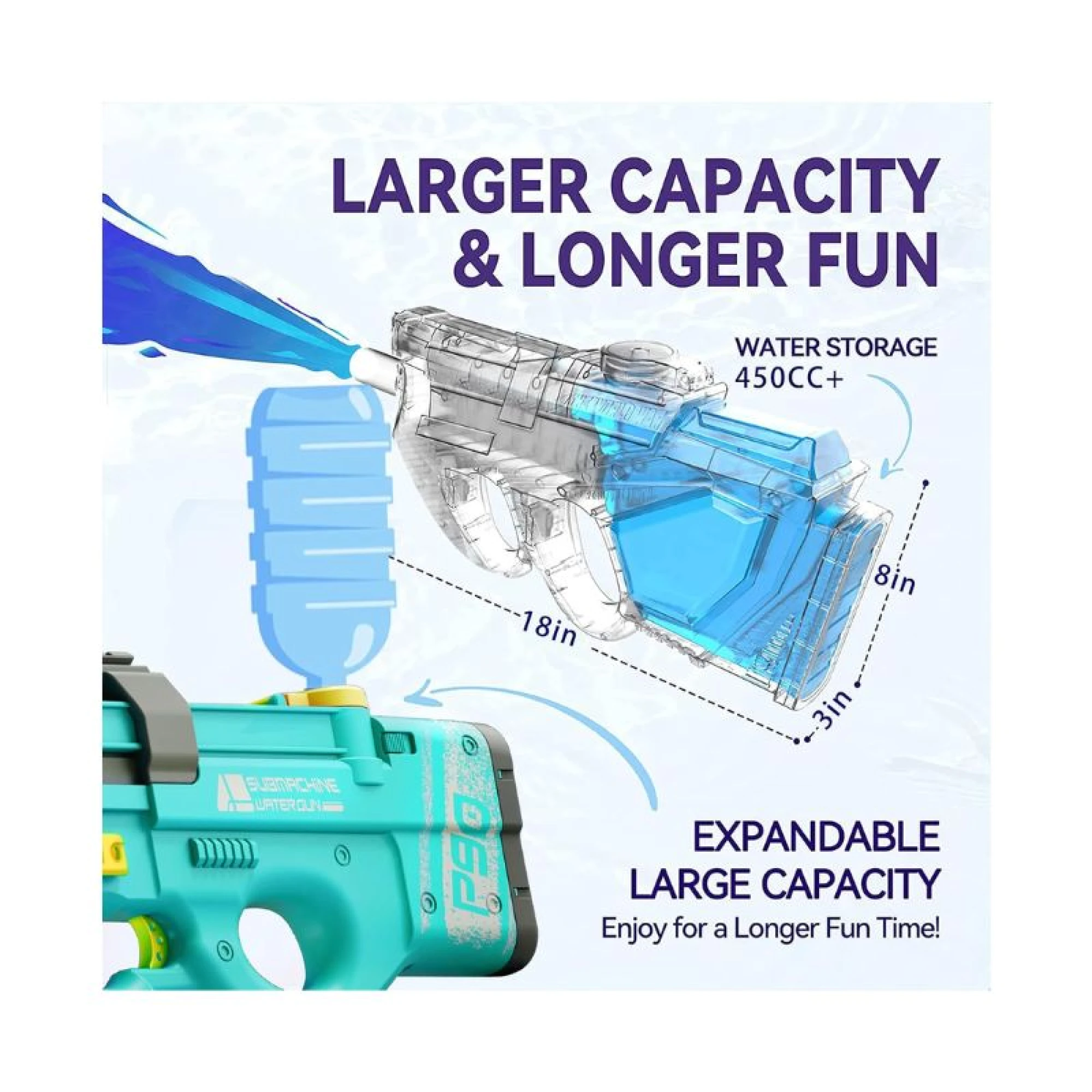 Electric Water Gun Automatic Water Blaster , Red
