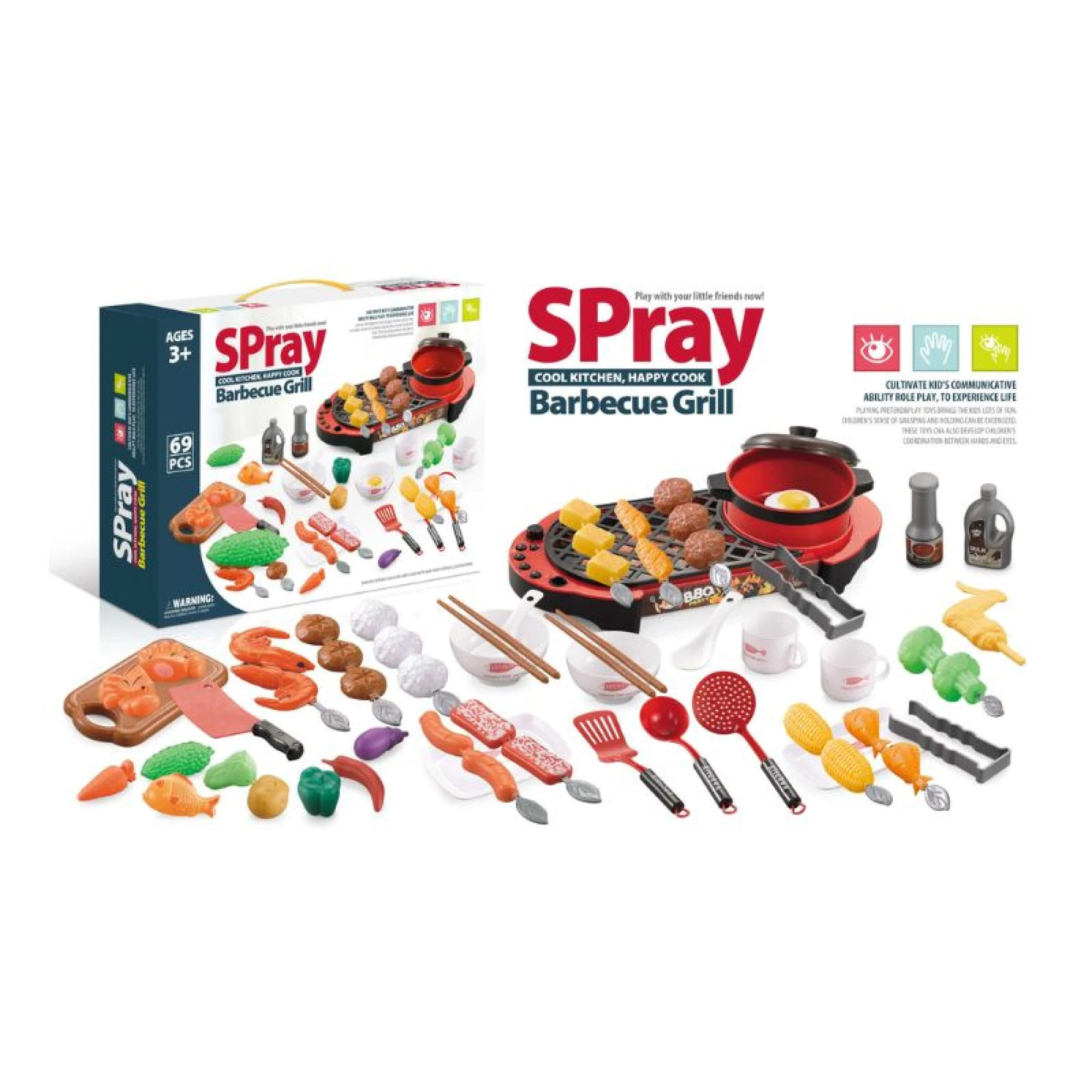 Lazarid Barbecue Set 69-piece with sound effects