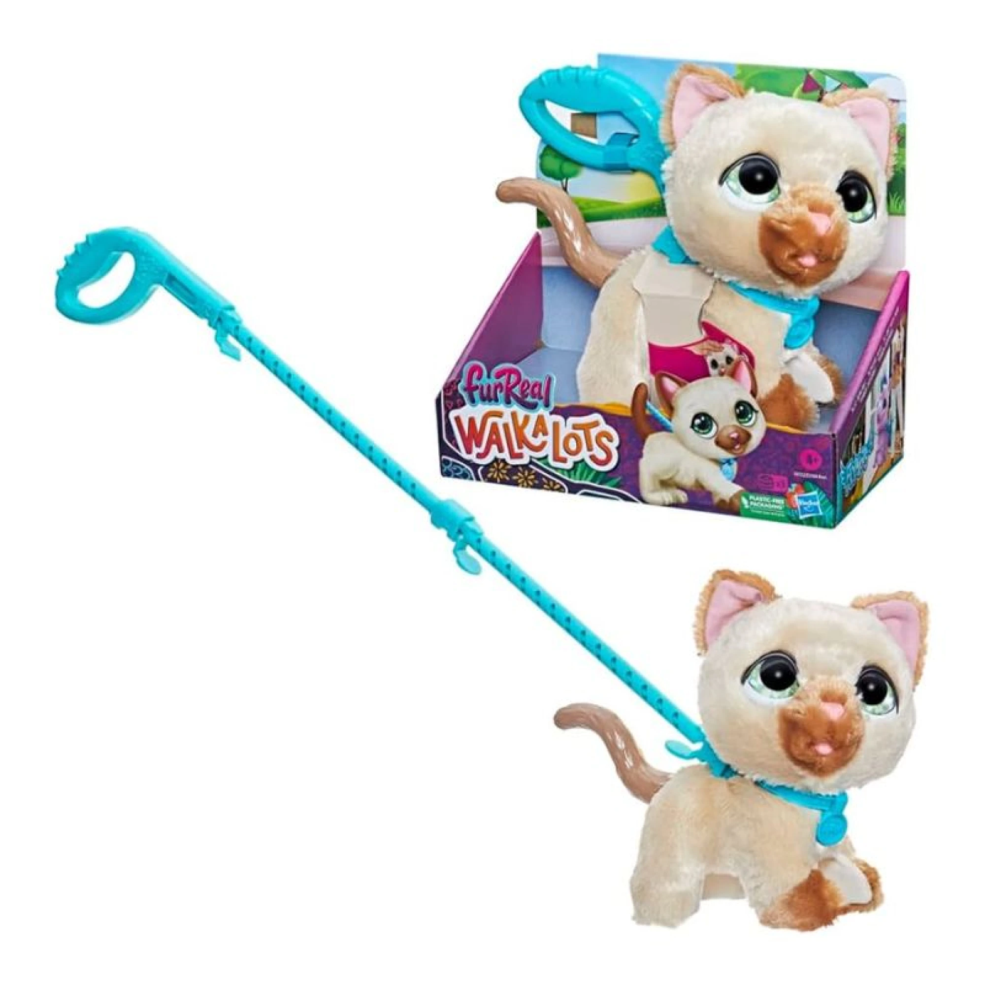 FurReal friends Walkalots Large Racker Interactive Toy Cat for Walking with Sounds and Reactions