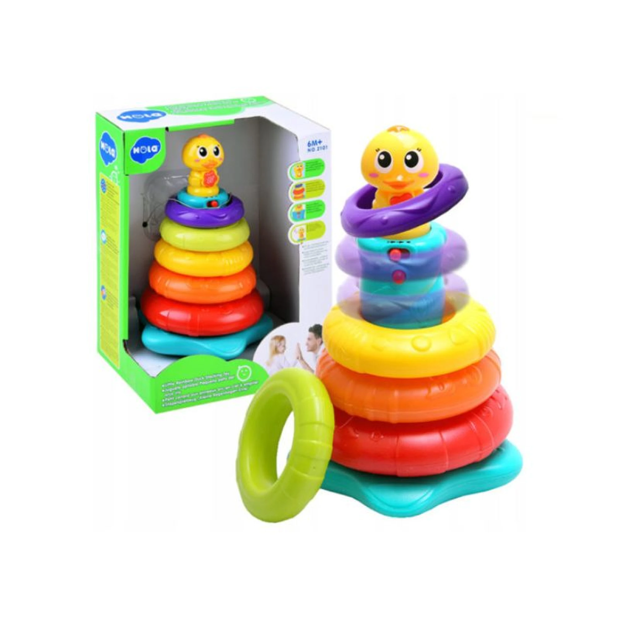 Hola Little Rainbow Duck Stacking Toy
