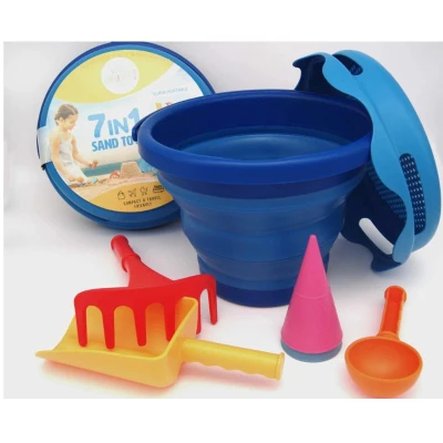 CompacToys 7in1 Sand Toys - sand toys 7 pieces blue