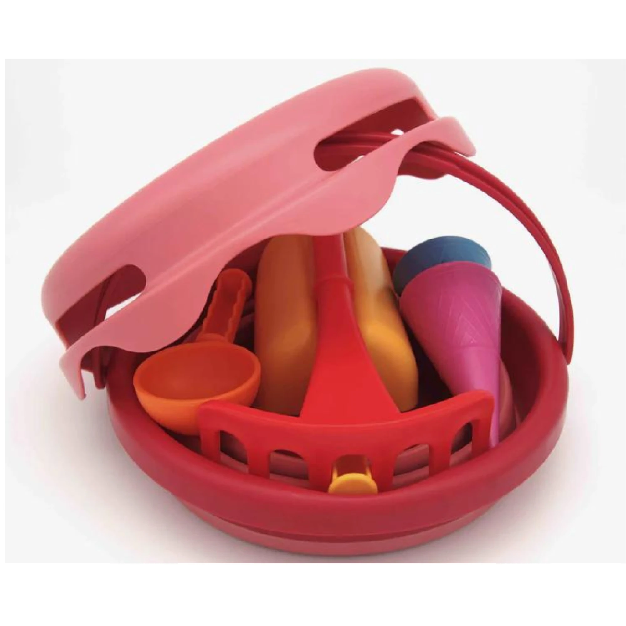 CompacToys 7in1 Sand Toys - sand toys 7 pieces red