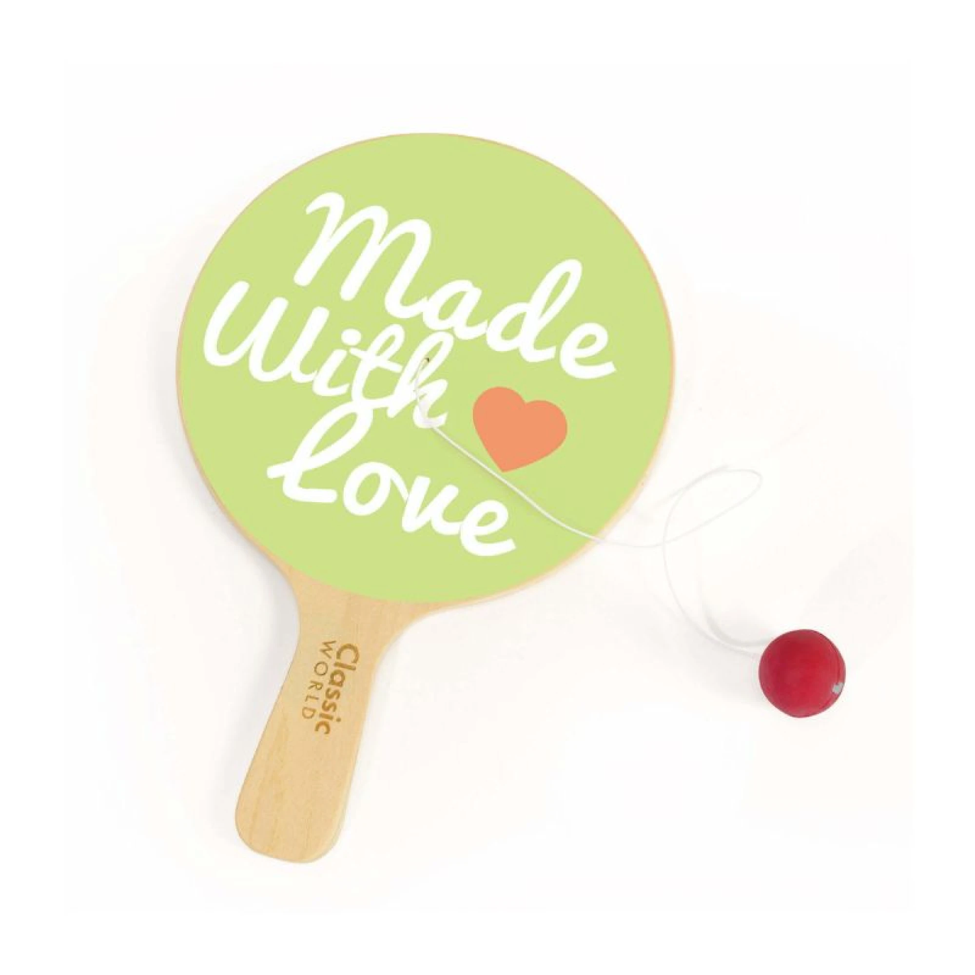 Classic World Wooden Paddle Ball on String