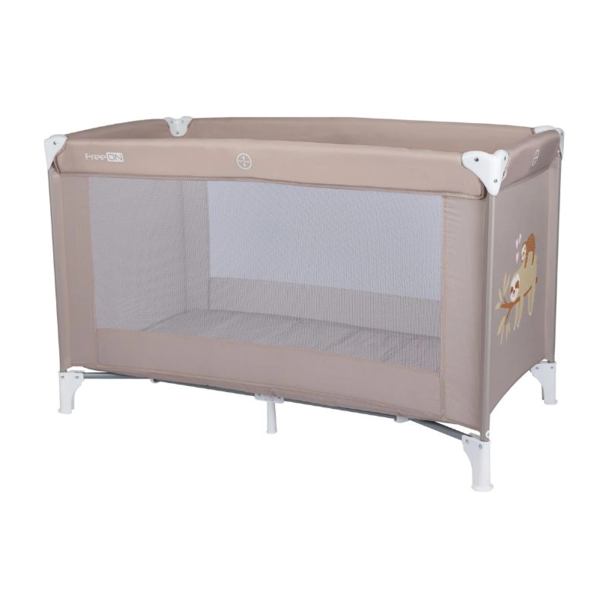 FreeOn Travel cot Love, Sloth, beige