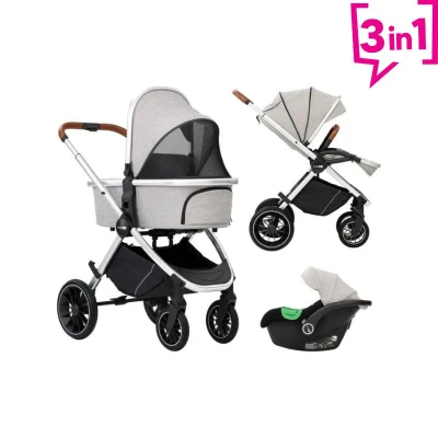 FreeOn Stroller Travel System, 3 in 1 Joy, grey