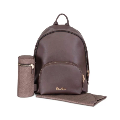 Silver Cross Leather Changing bag - Cocoa