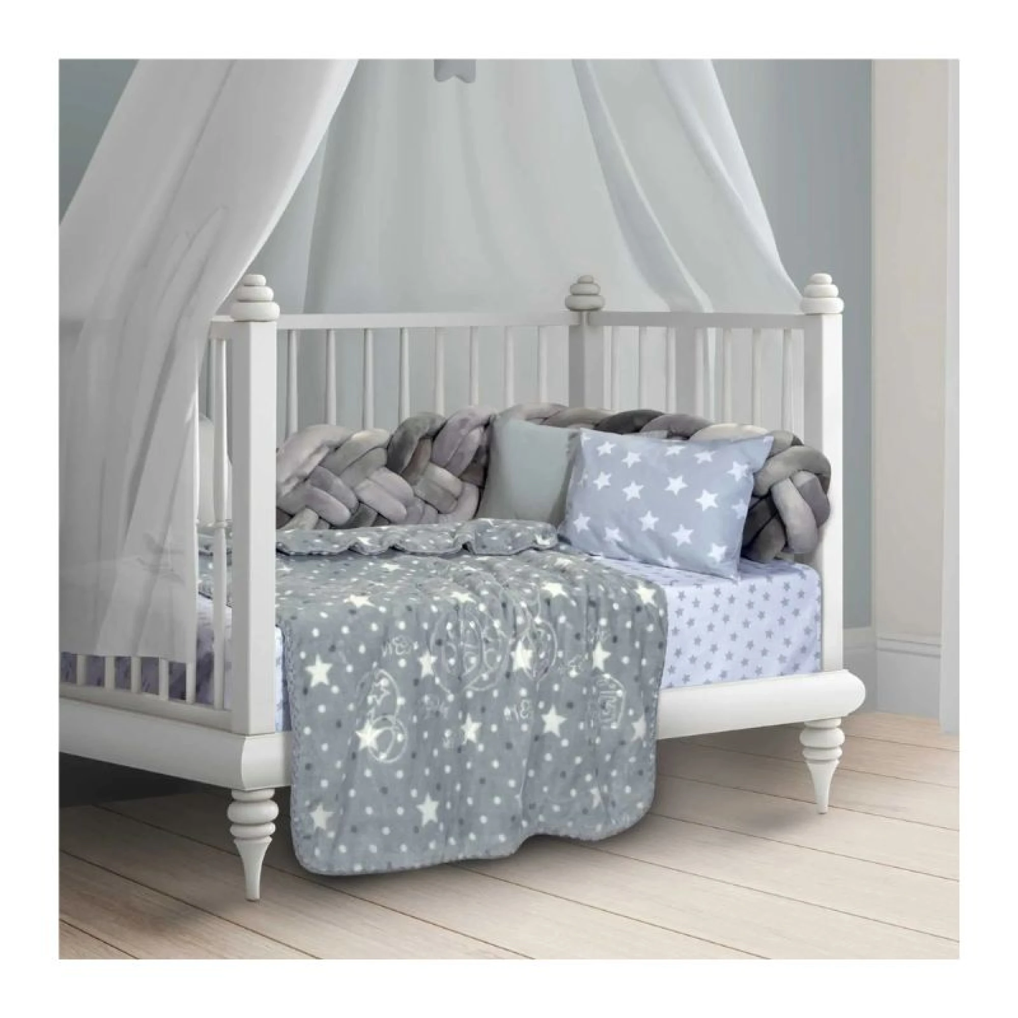 Greenwich Polo Club Velor Blanket 110x140 - Grey