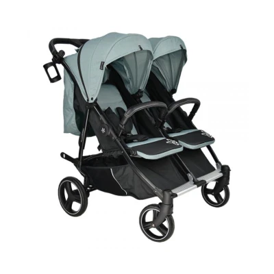 Bebe Star Twin Baby Stroller Double Trouble Petrol