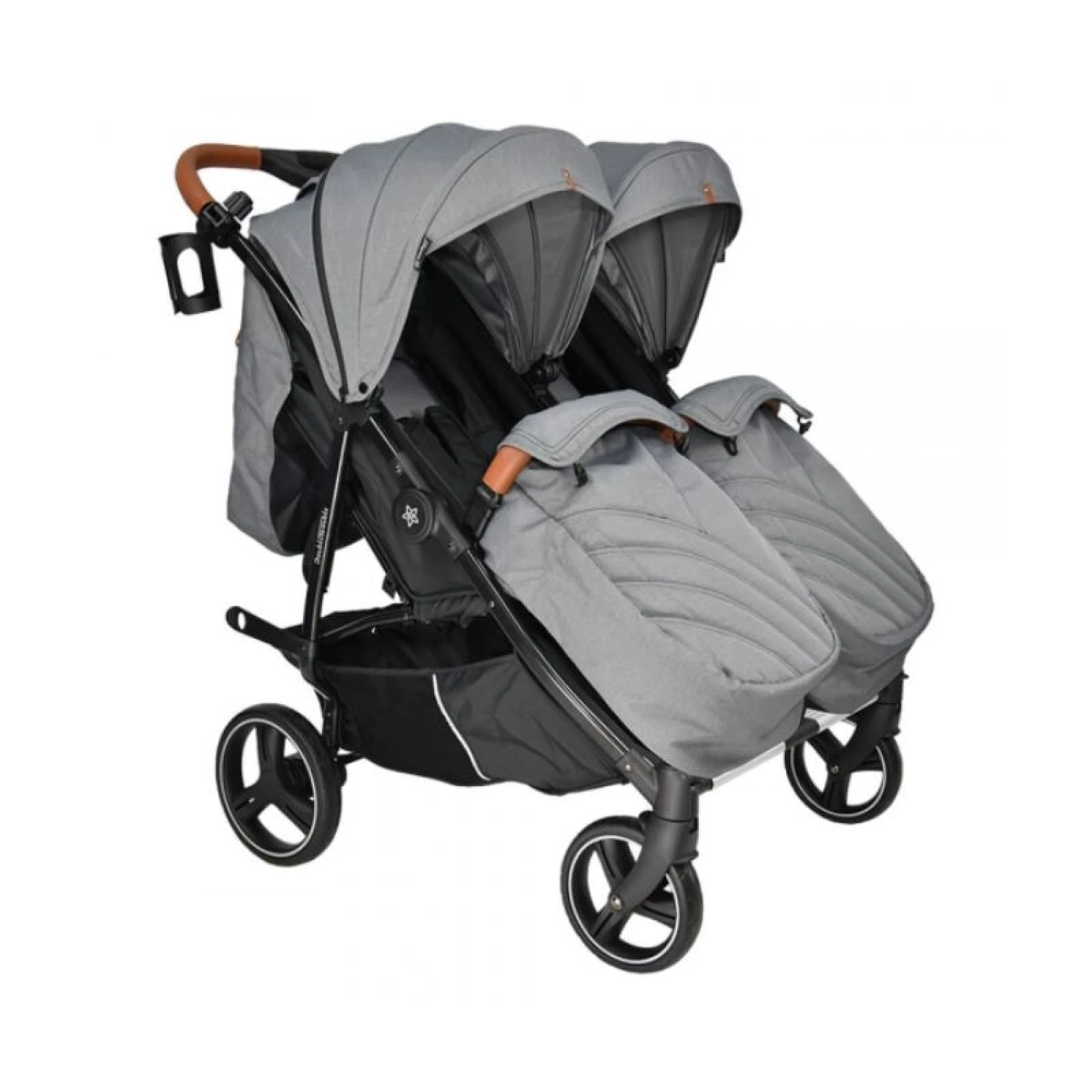 Bebe Star Twin Baby Stroller Double Trouble Grey