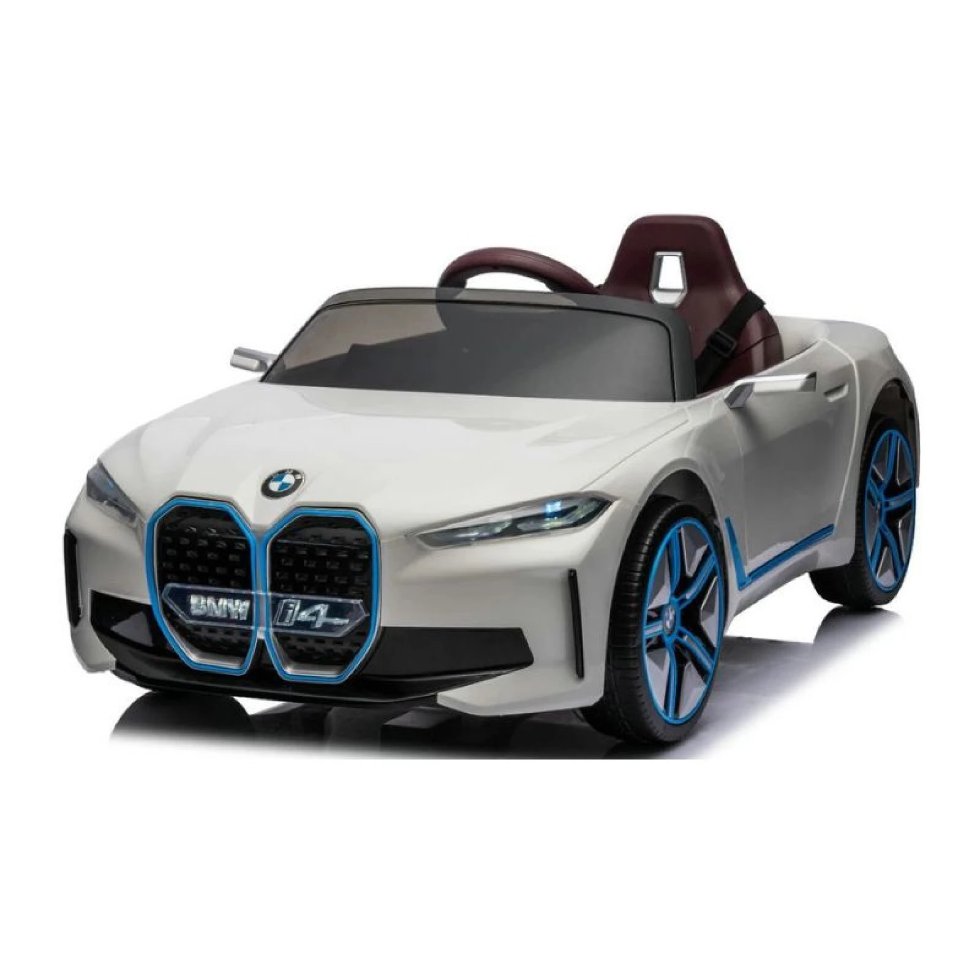 Licensed ride-on car for children BMW I4, bluetooth, 70W, 12V, Premium, white