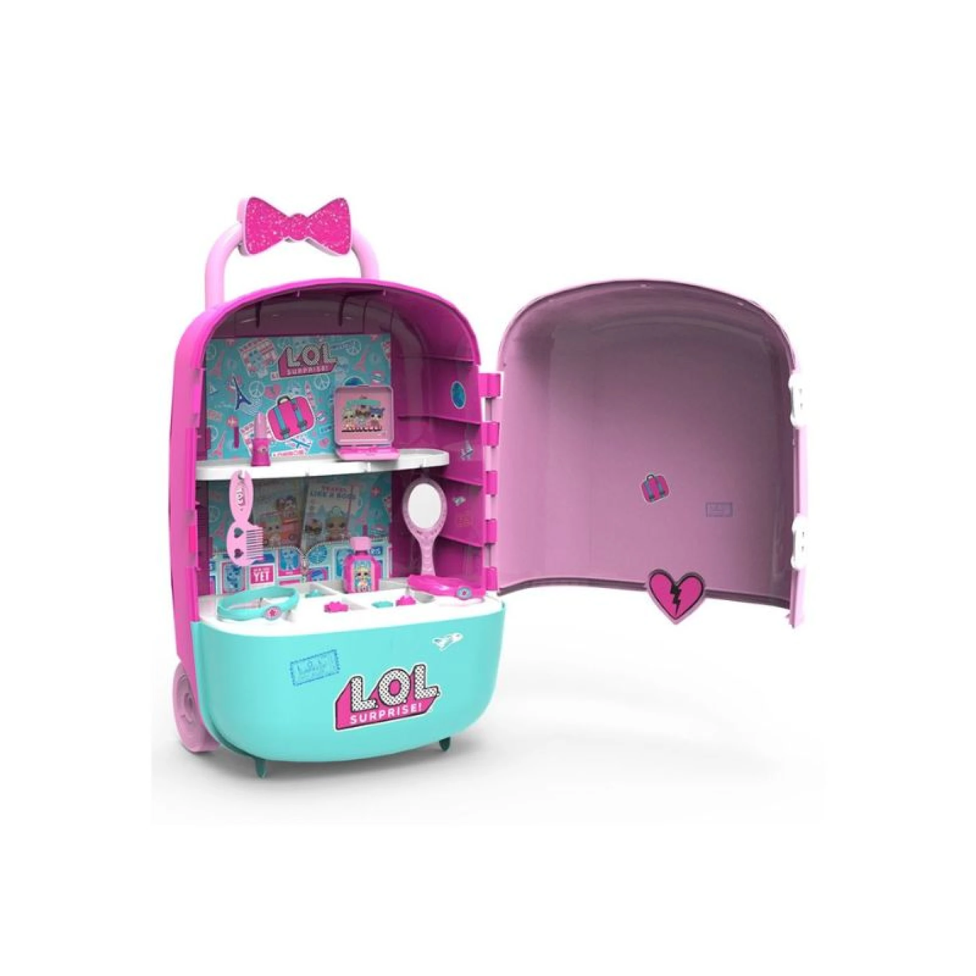 LOL Born to Travel Glitzy Suitcase